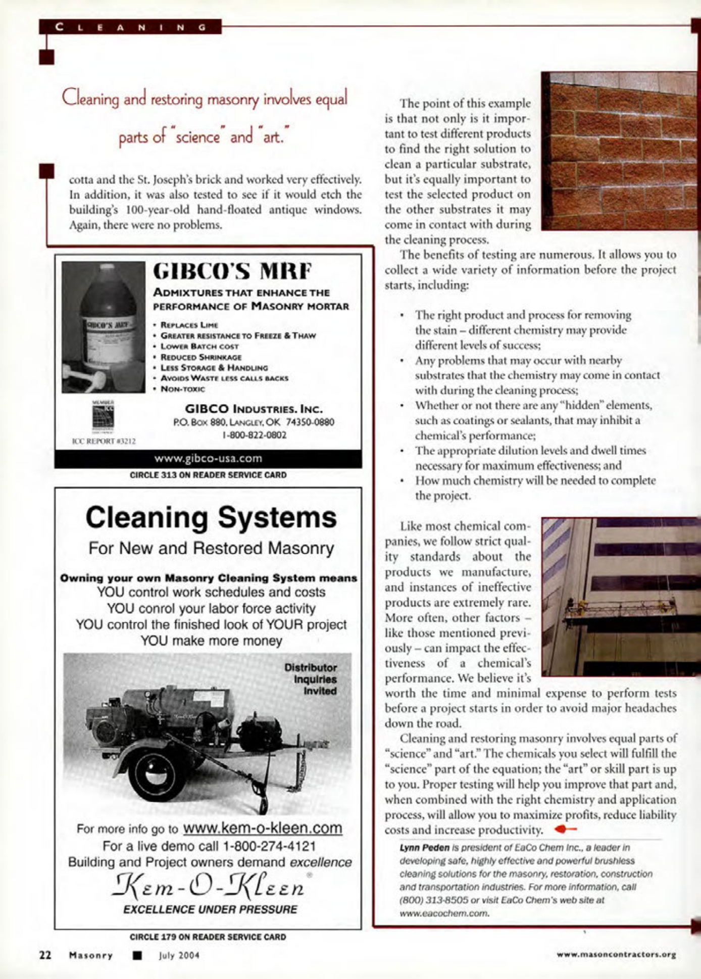 Masonry Magazine July 2004 Page. 24