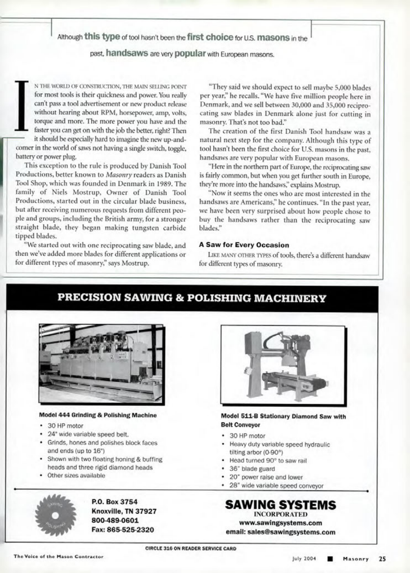 Masonry Magazine July 2004 Page. 27