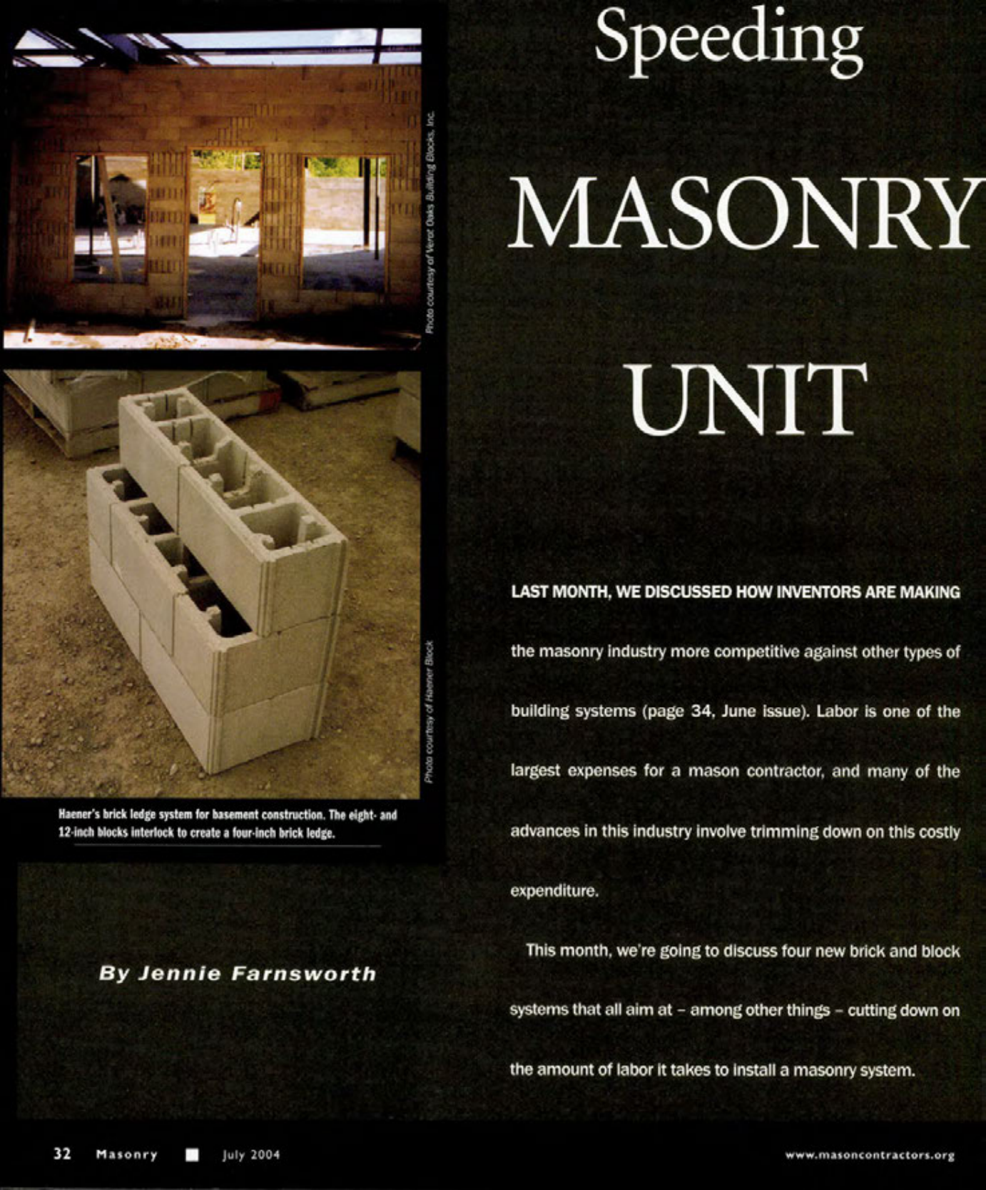 Masonry Magazine July 2004 Page. 34