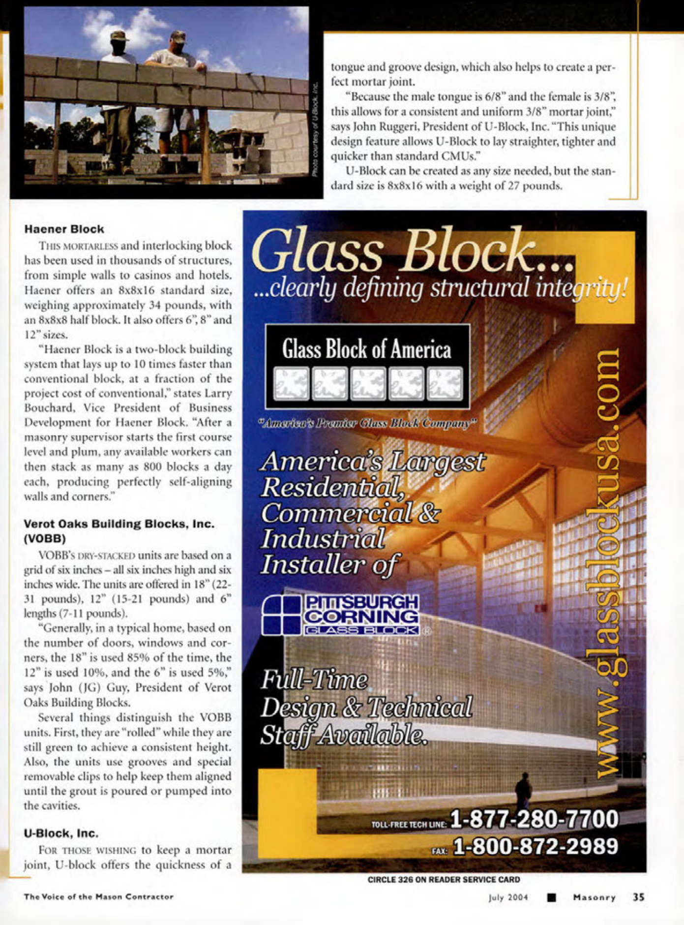 Masonry Magazine July 2004 Page. 37