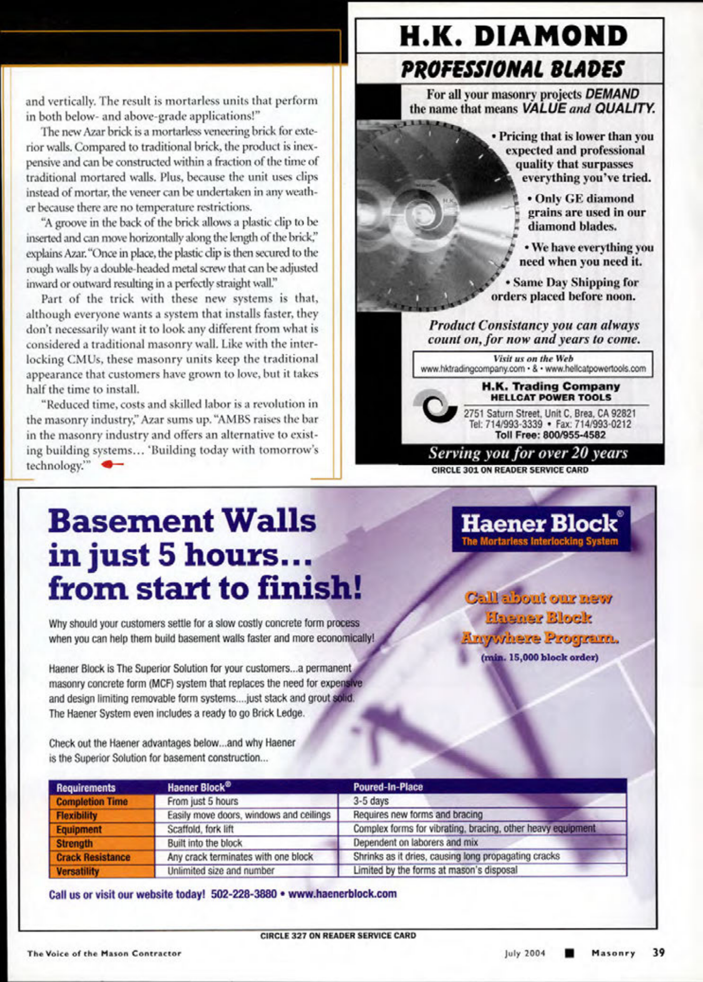 Masonry Magazine July 2004 Page. 41
