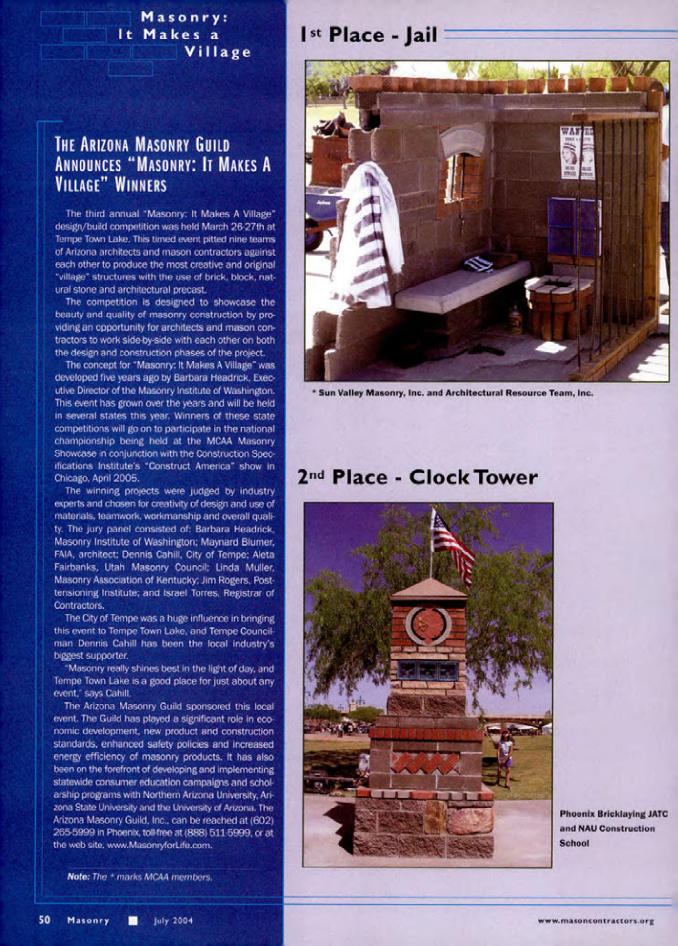 Masonry Magazine July 2004 Page. 52