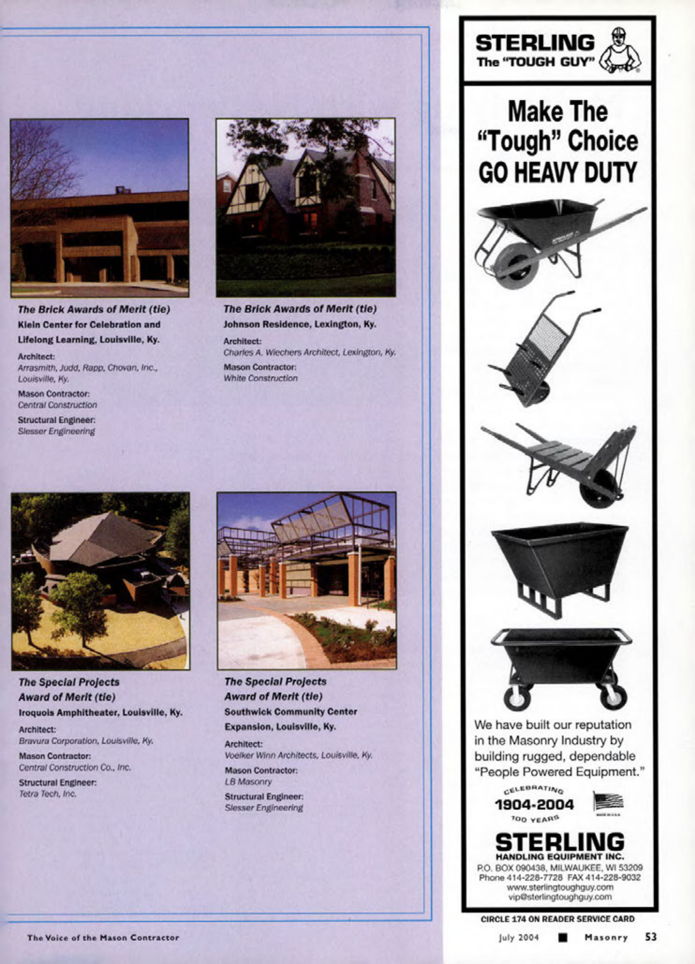 Masonry Magazine July 2004 Page. 55
