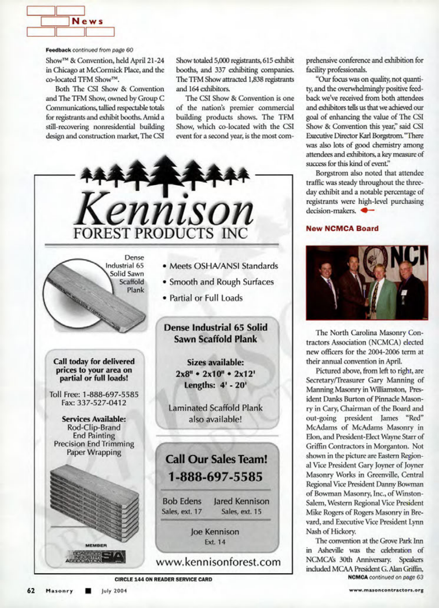 Masonry Magazine July 2004 Page. 64
