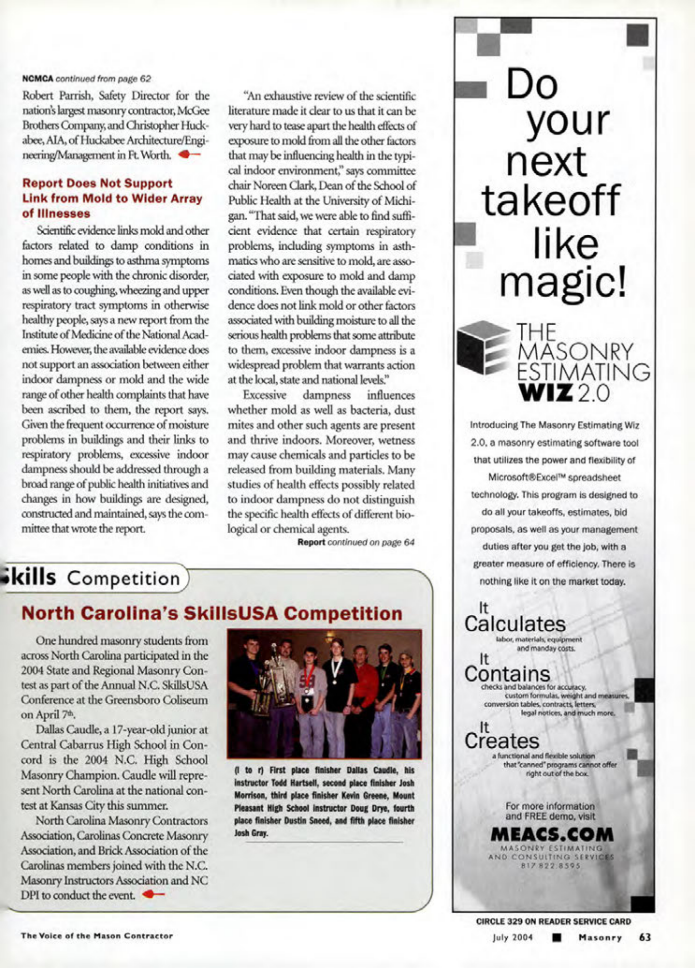 Masonry Magazine July 2004 Page. 65