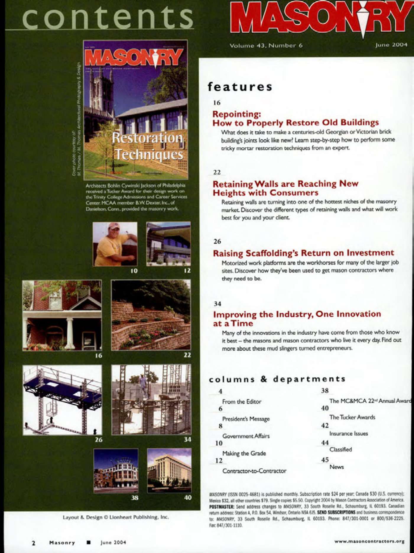 Masonry Magazine June 2004 Page. 4