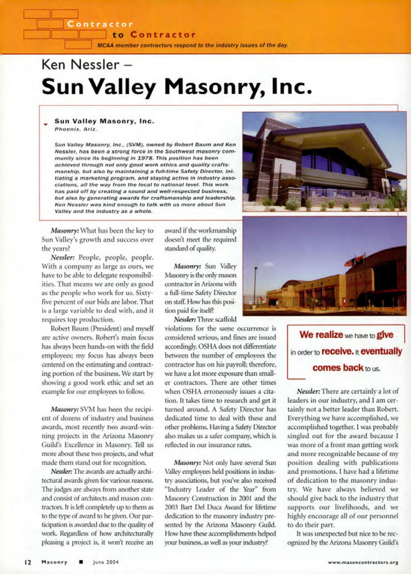 Masonry Magazine June 2004 Page. 14