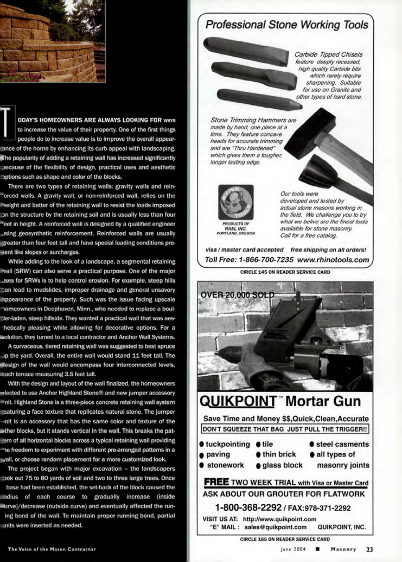 Masonry Magazine June 2004 Page. 25