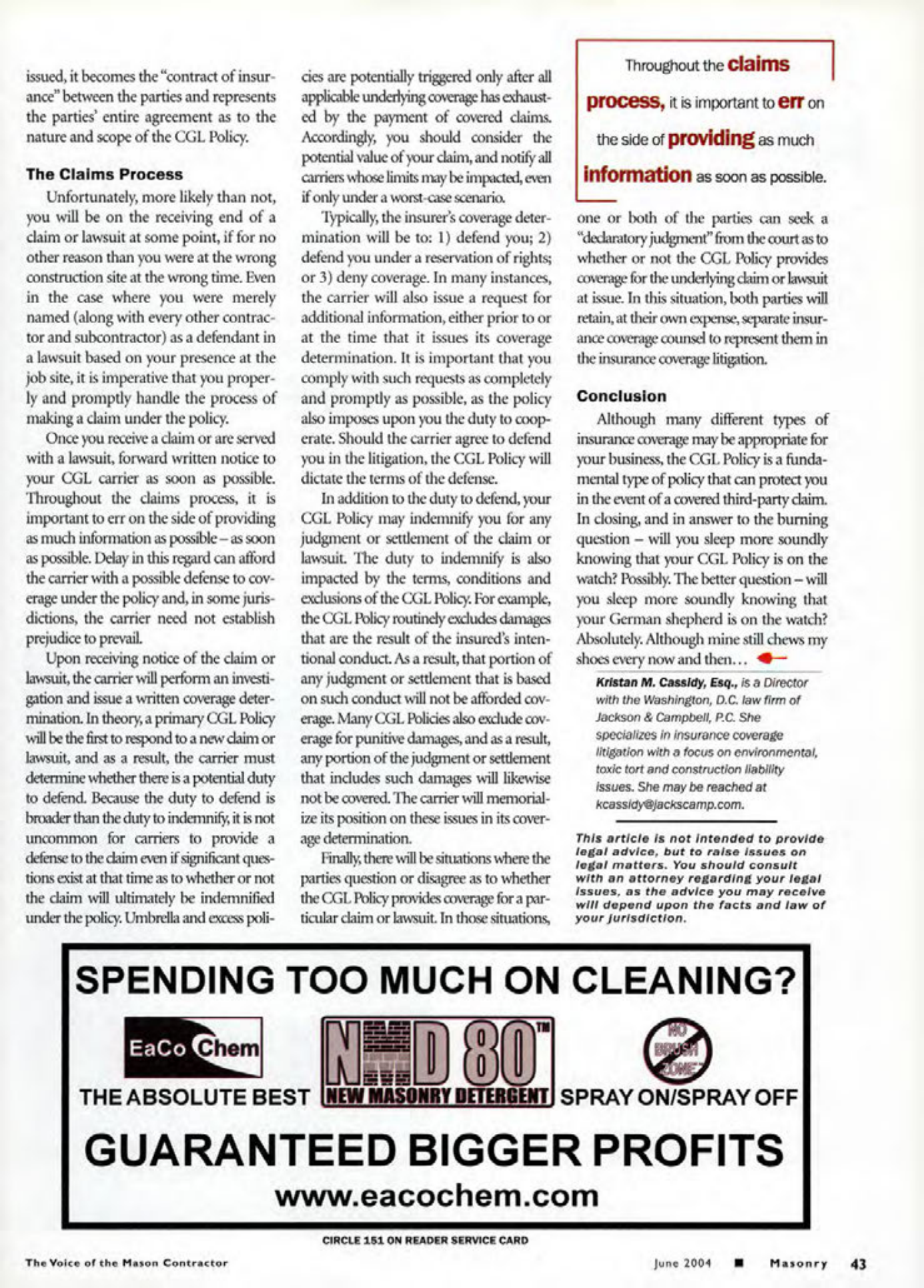 Masonry Magazine June 2004 Page. 45