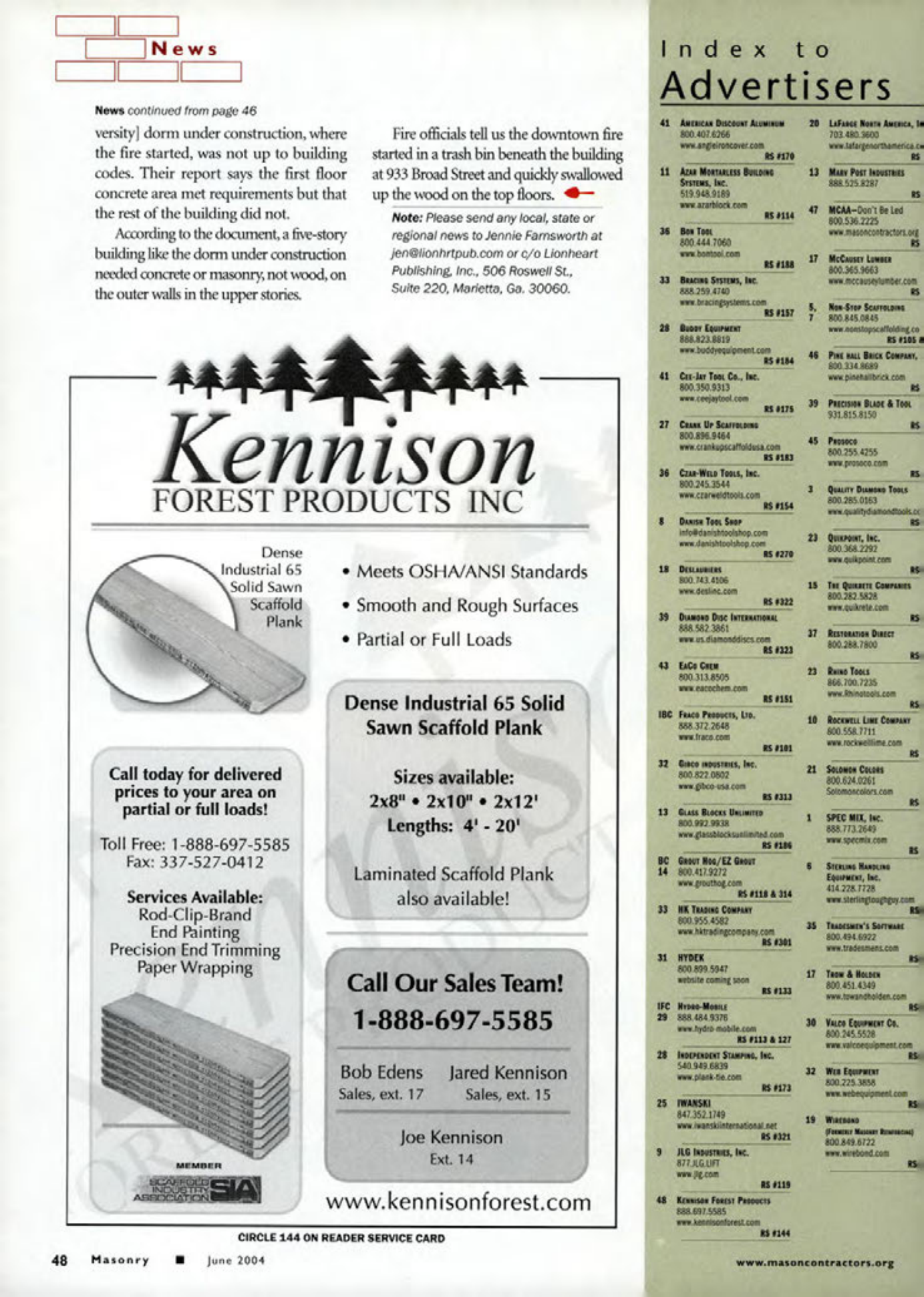 Masonry Magazine June 2004 Page. 50
