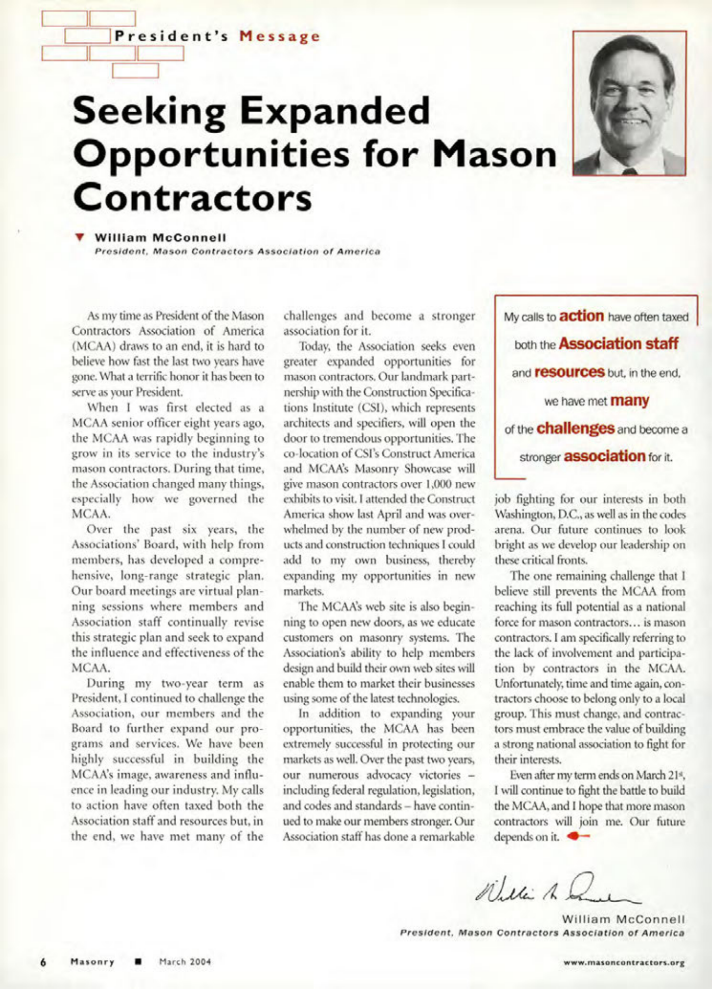Masonry Magazine March 2004 Page. 8
