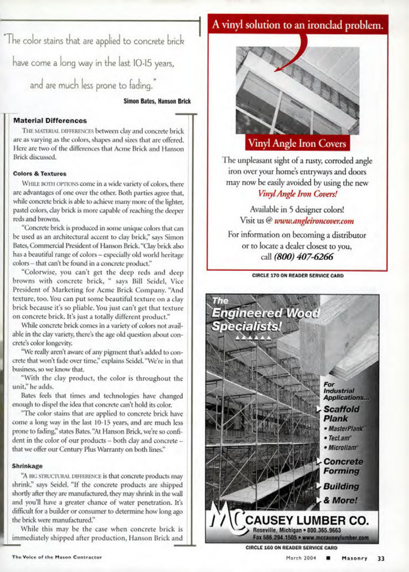 Masonry Magazine March 2004 Page. 47