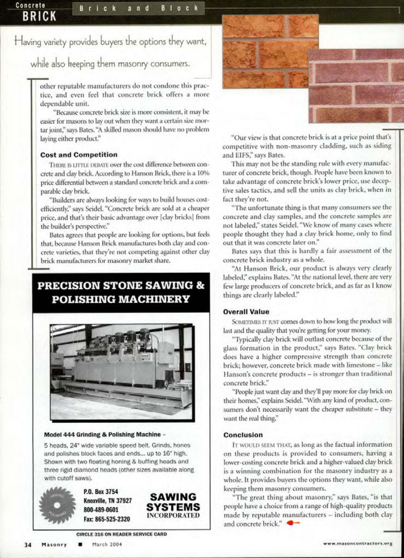 Masonry Magazine March 2004 Page. 48