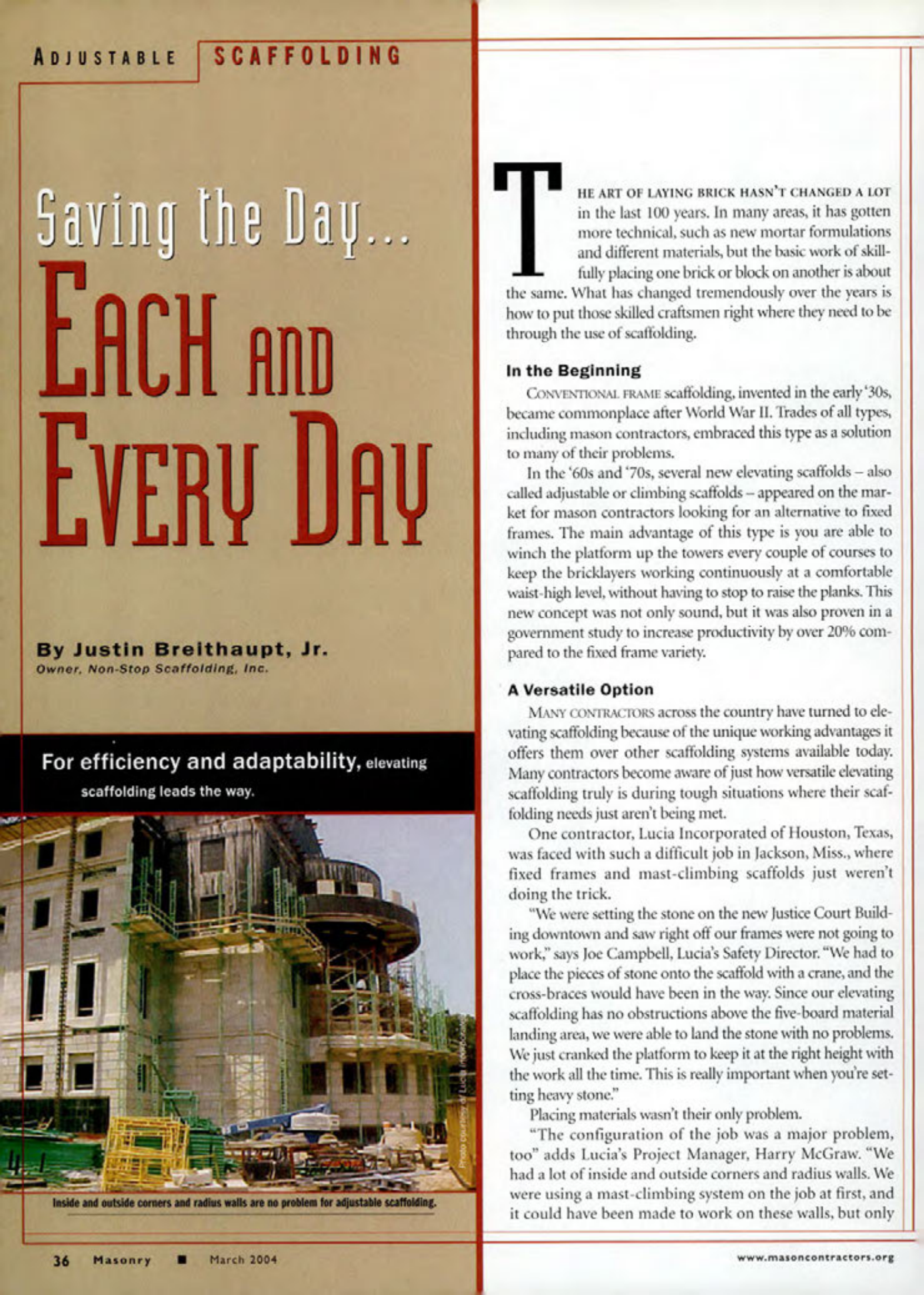 Masonry Magazine March 2004 Page. 50