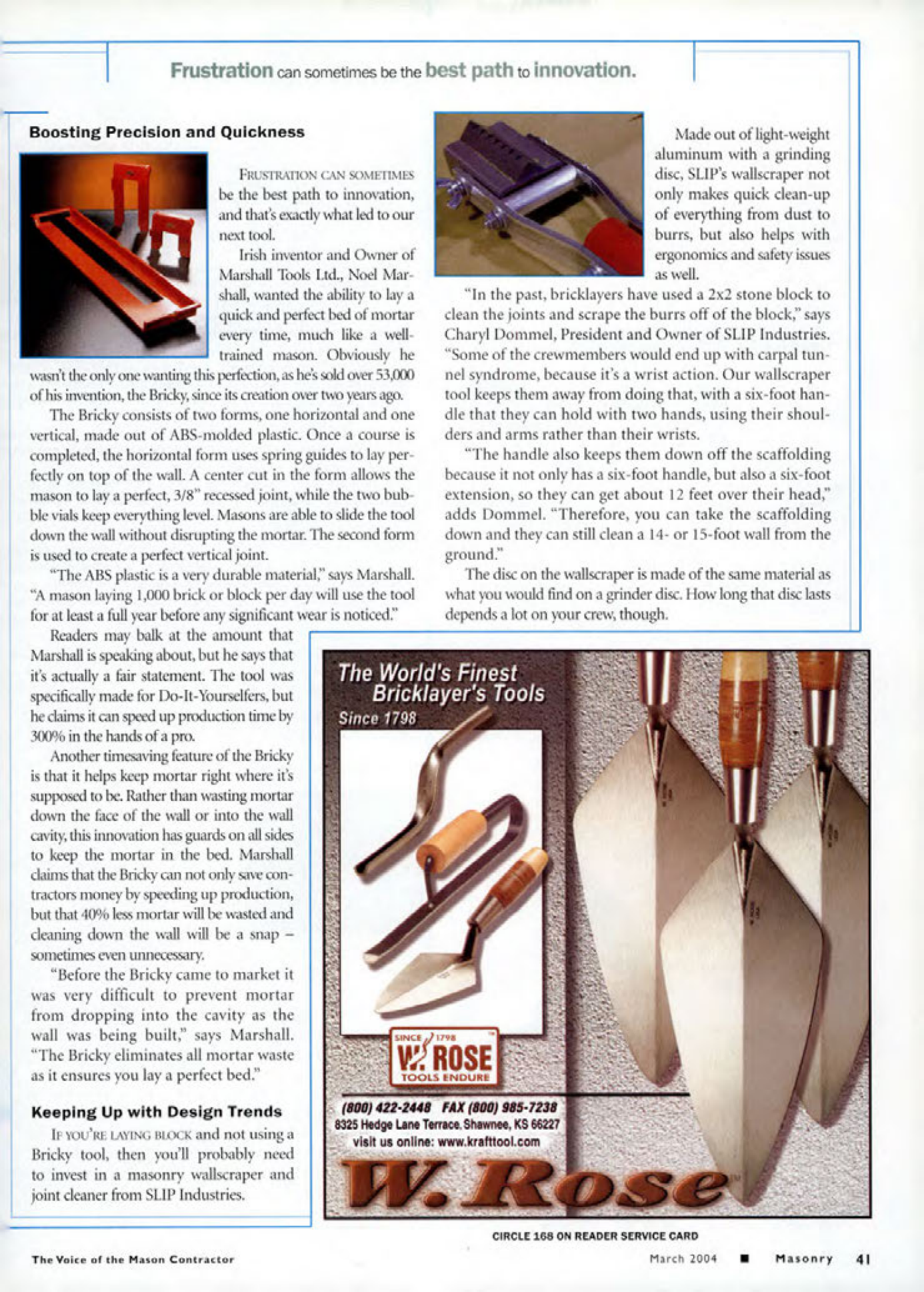 Masonry Magazine March 2004 Page. 55