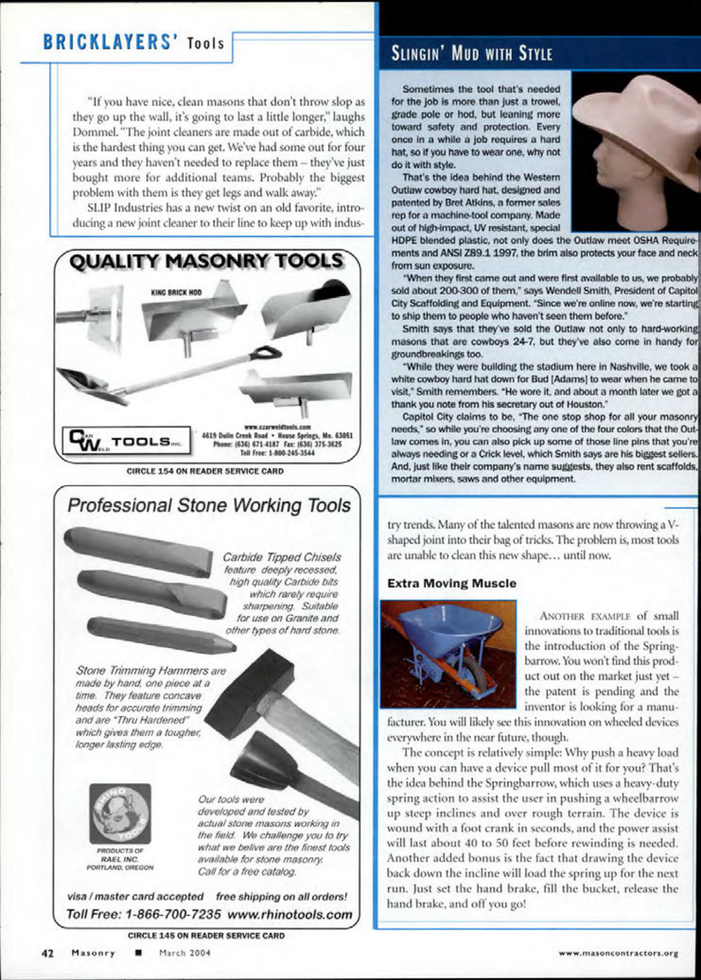 Masonry Magazine March 2004 Page. 56