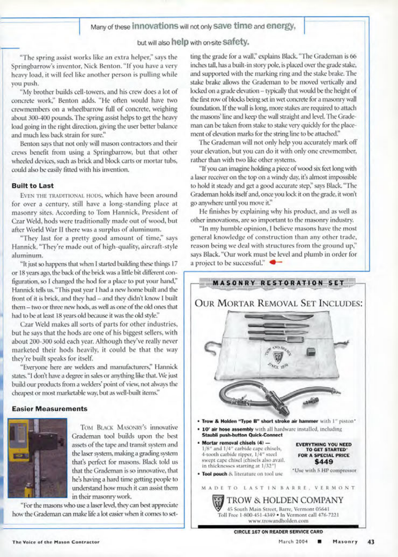 Masonry Magazine March 2004 Page. 57