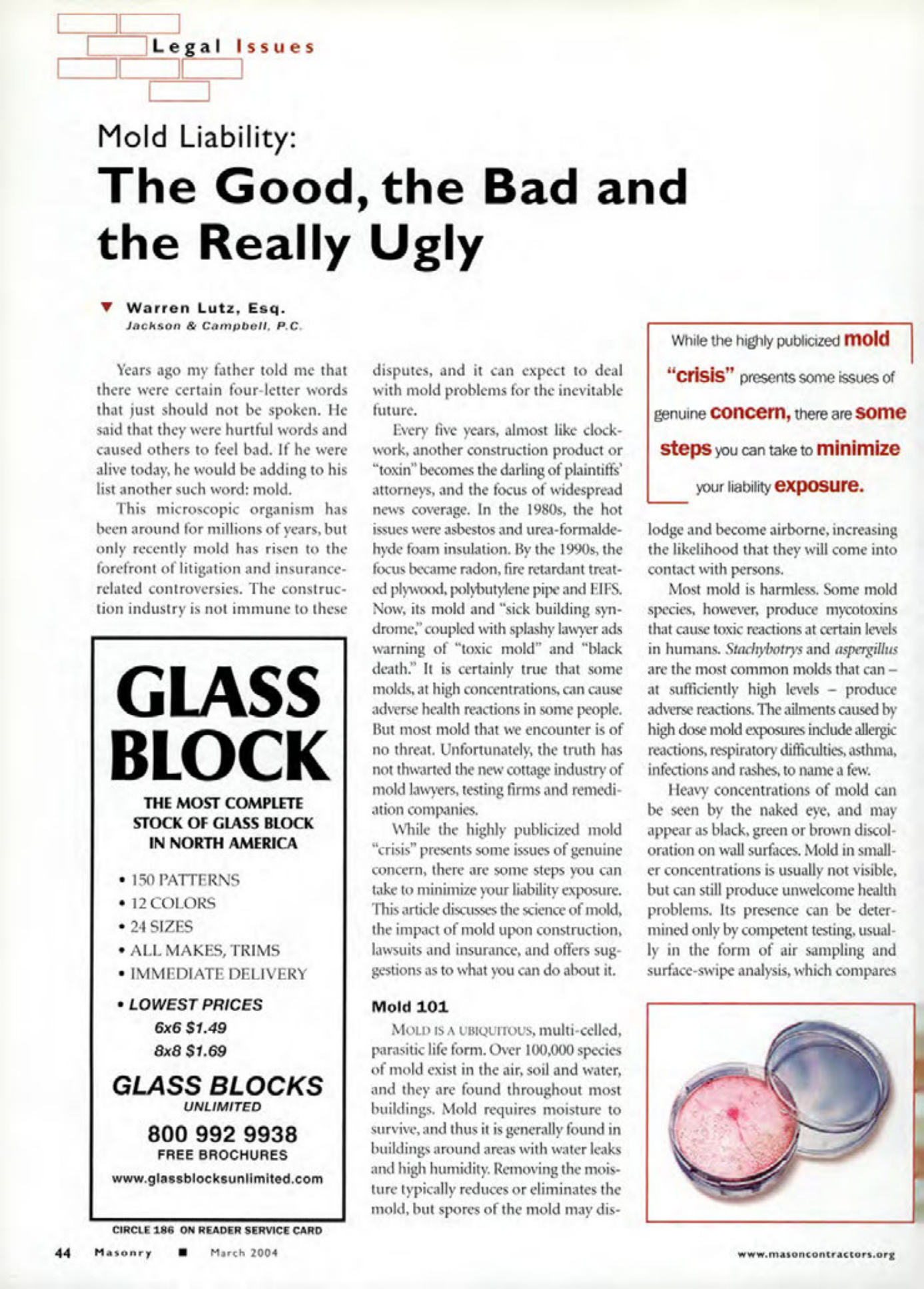 Masonry Magazine March 2004 Page. 58