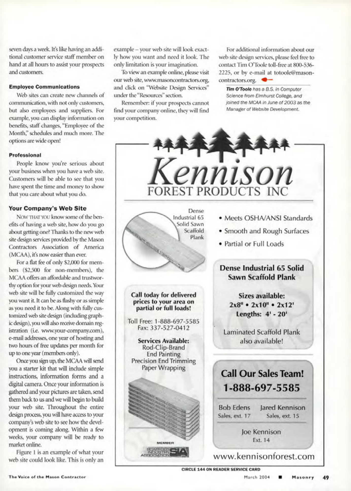 Masonry Magazine March 2004 Page. 63