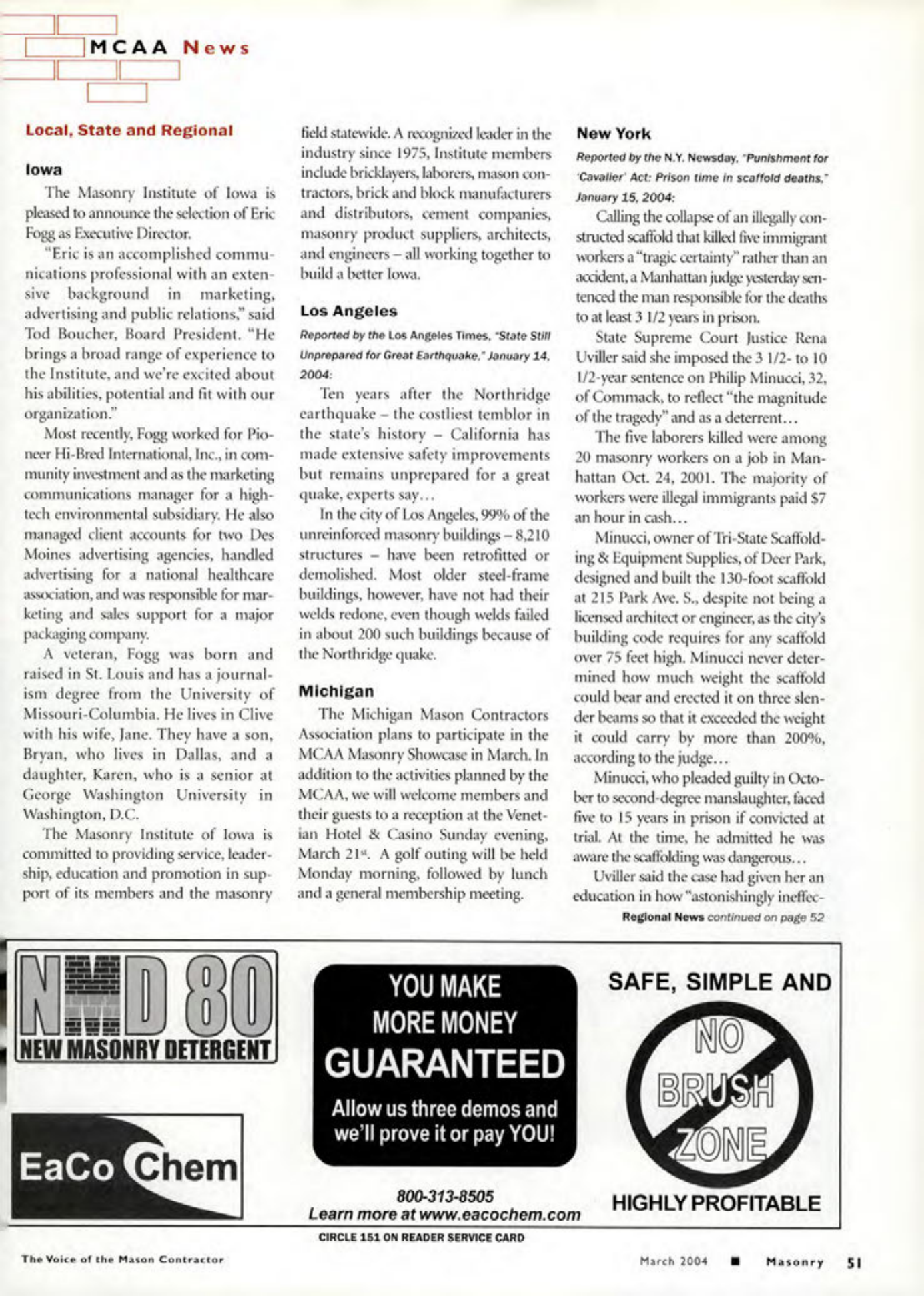 Masonry Magazine March 2004 Page. 65