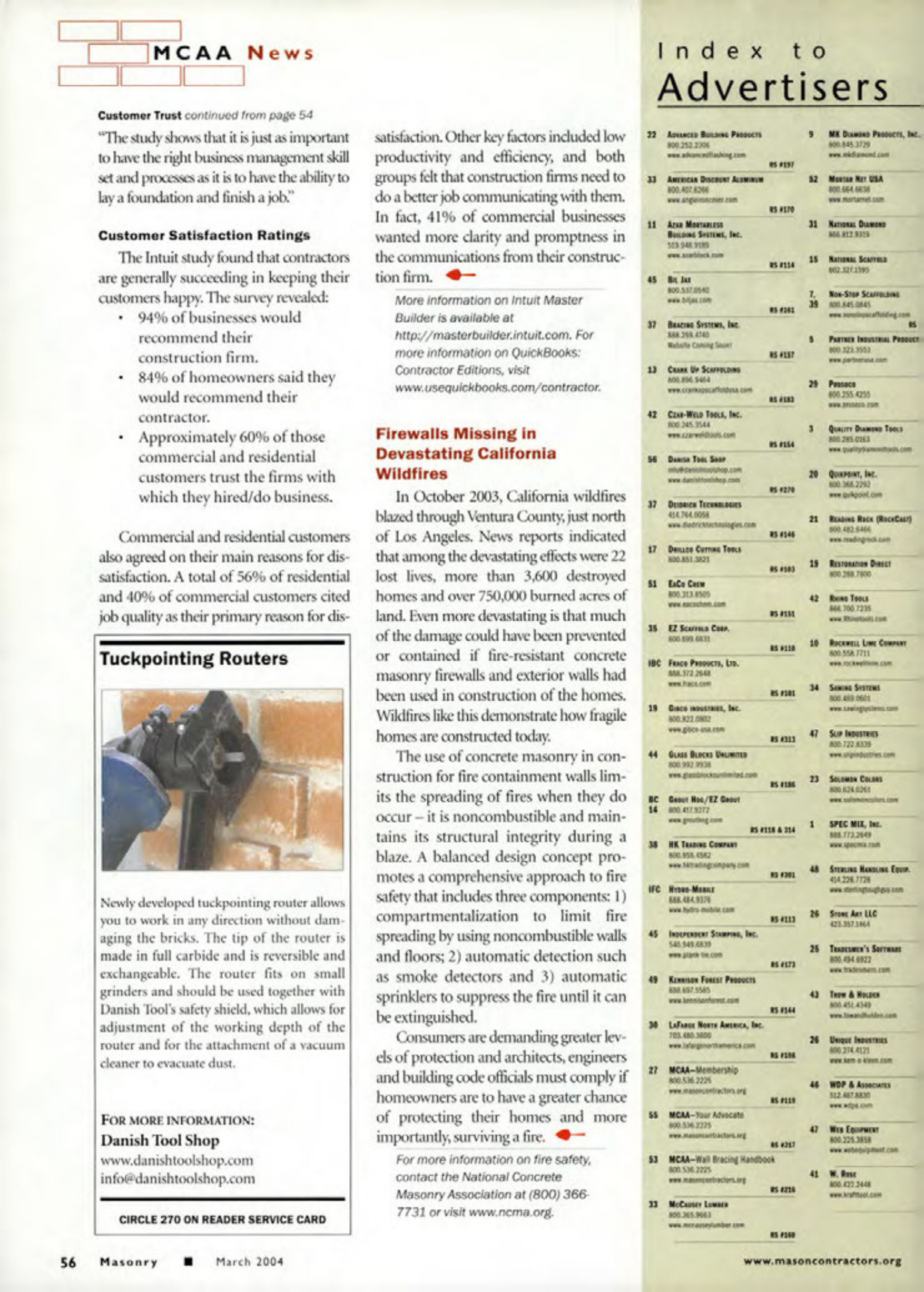 Masonry Magazine March 2004 Page. 70