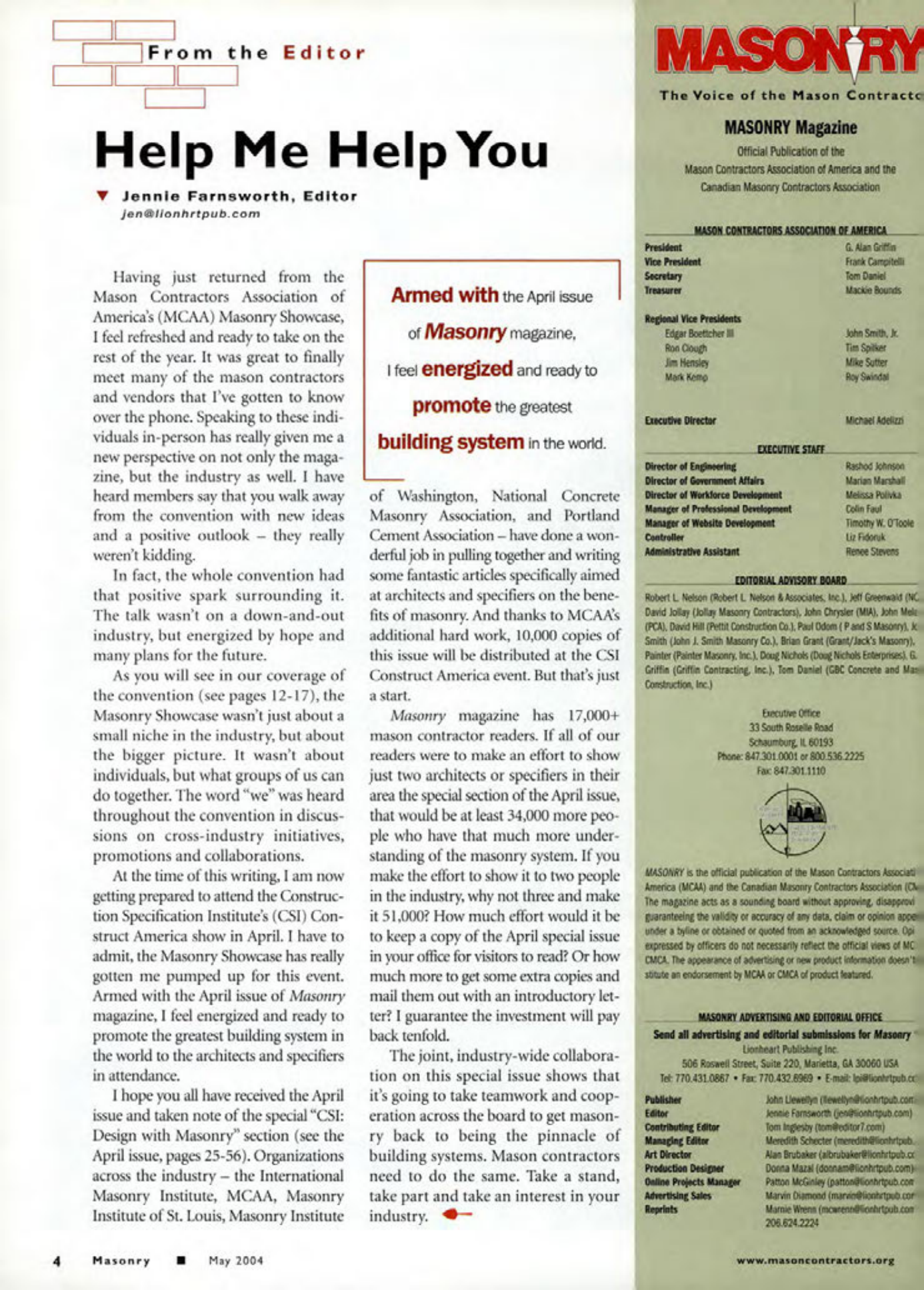 Masonry Magazine May 2004 Page. 6