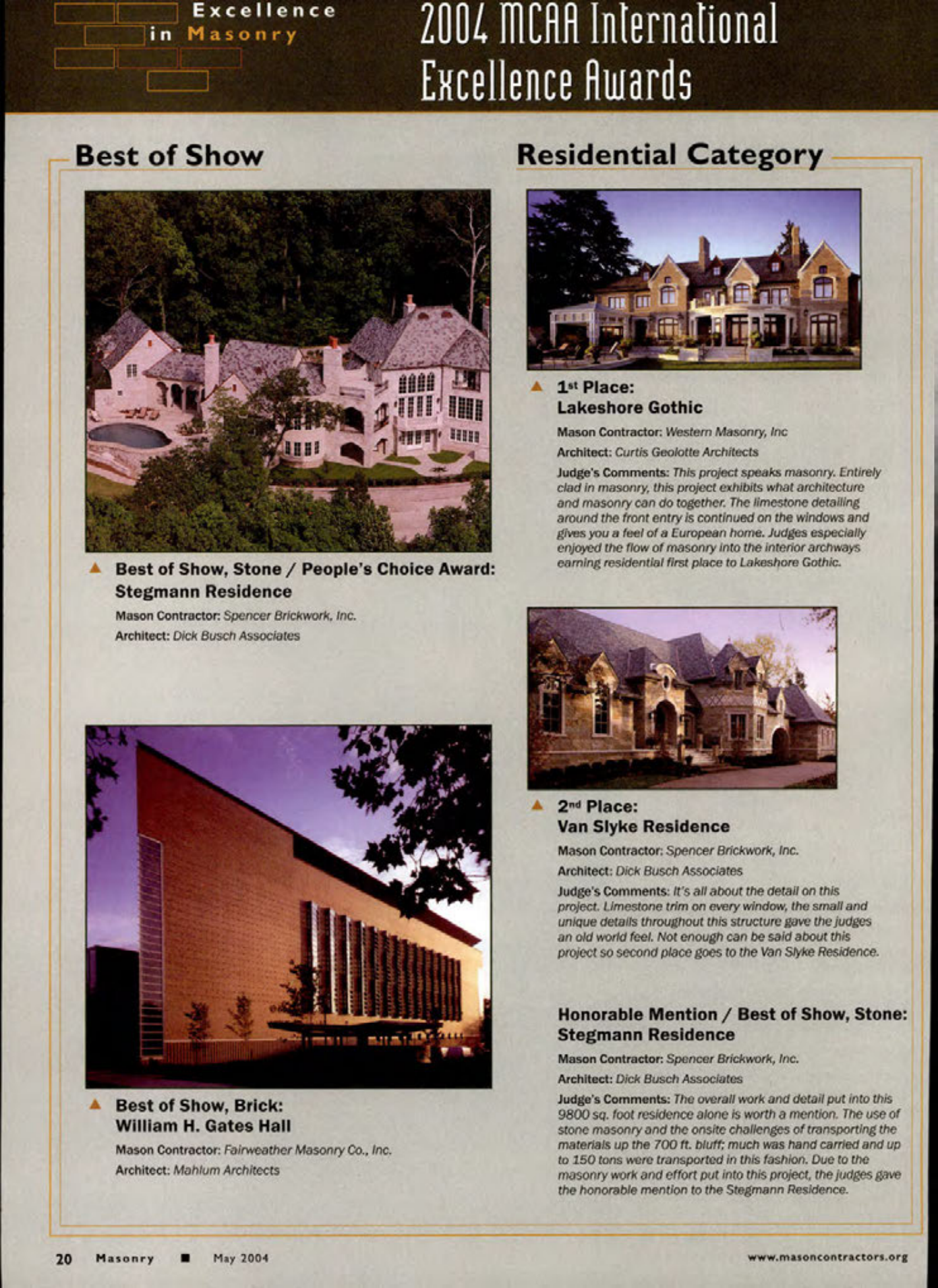 Masonry Magazine May 2004 Page. 22