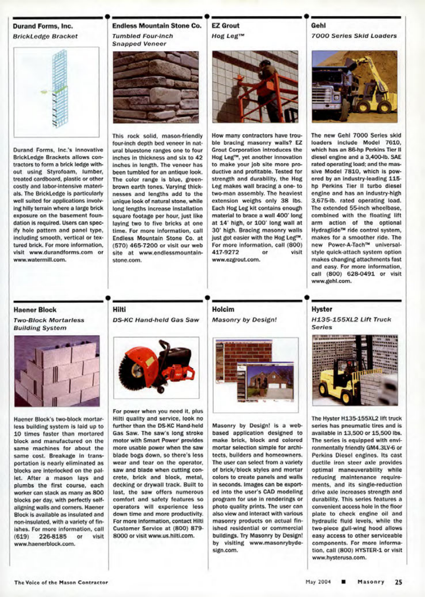 Masonry Magazine May 2004 Page. 27