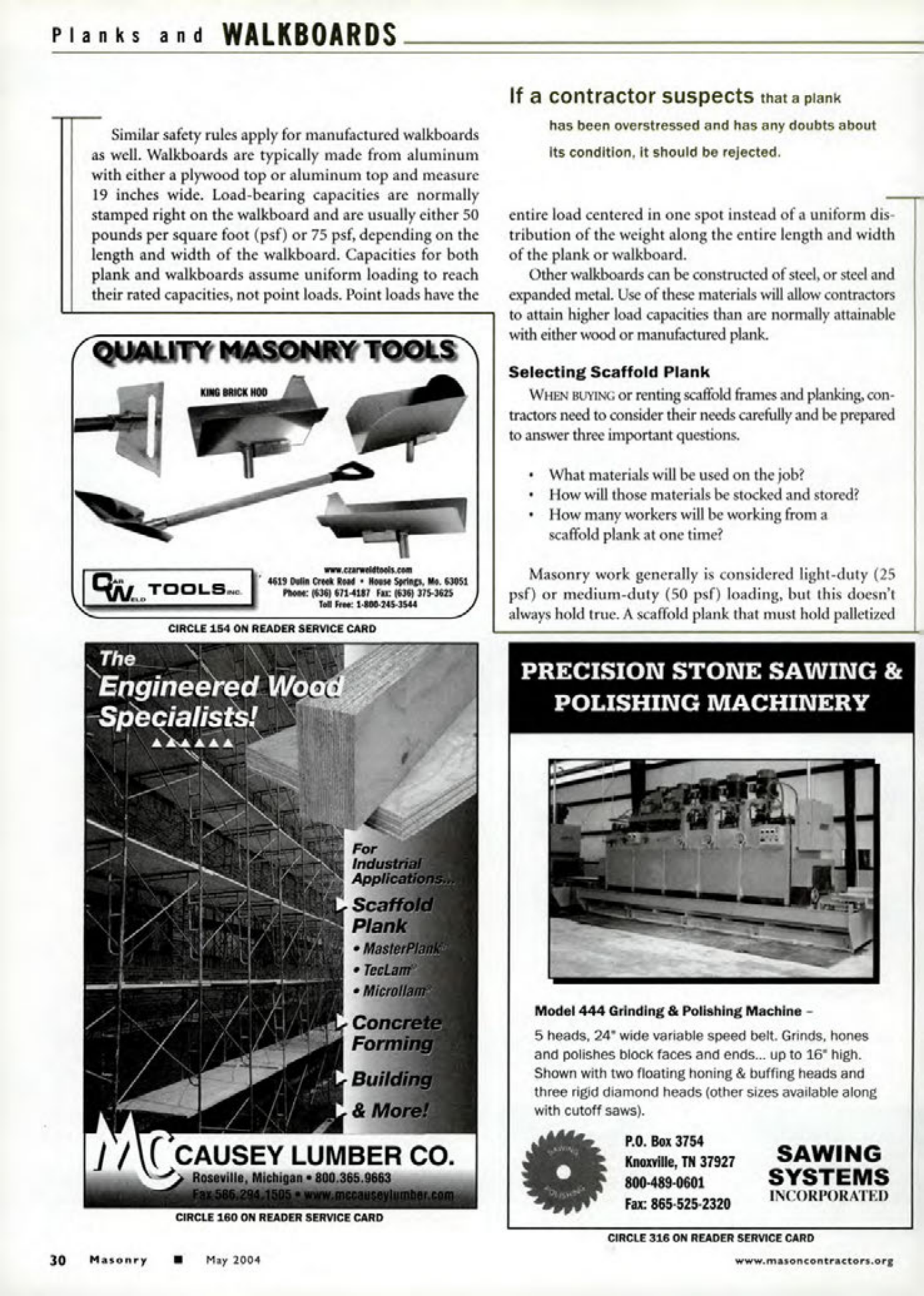 Masonry Magazine May 2004 Page. 32