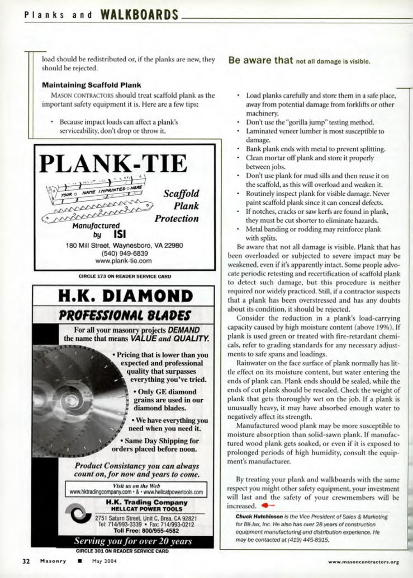 Masonry Magazine May 2004 Page. 34