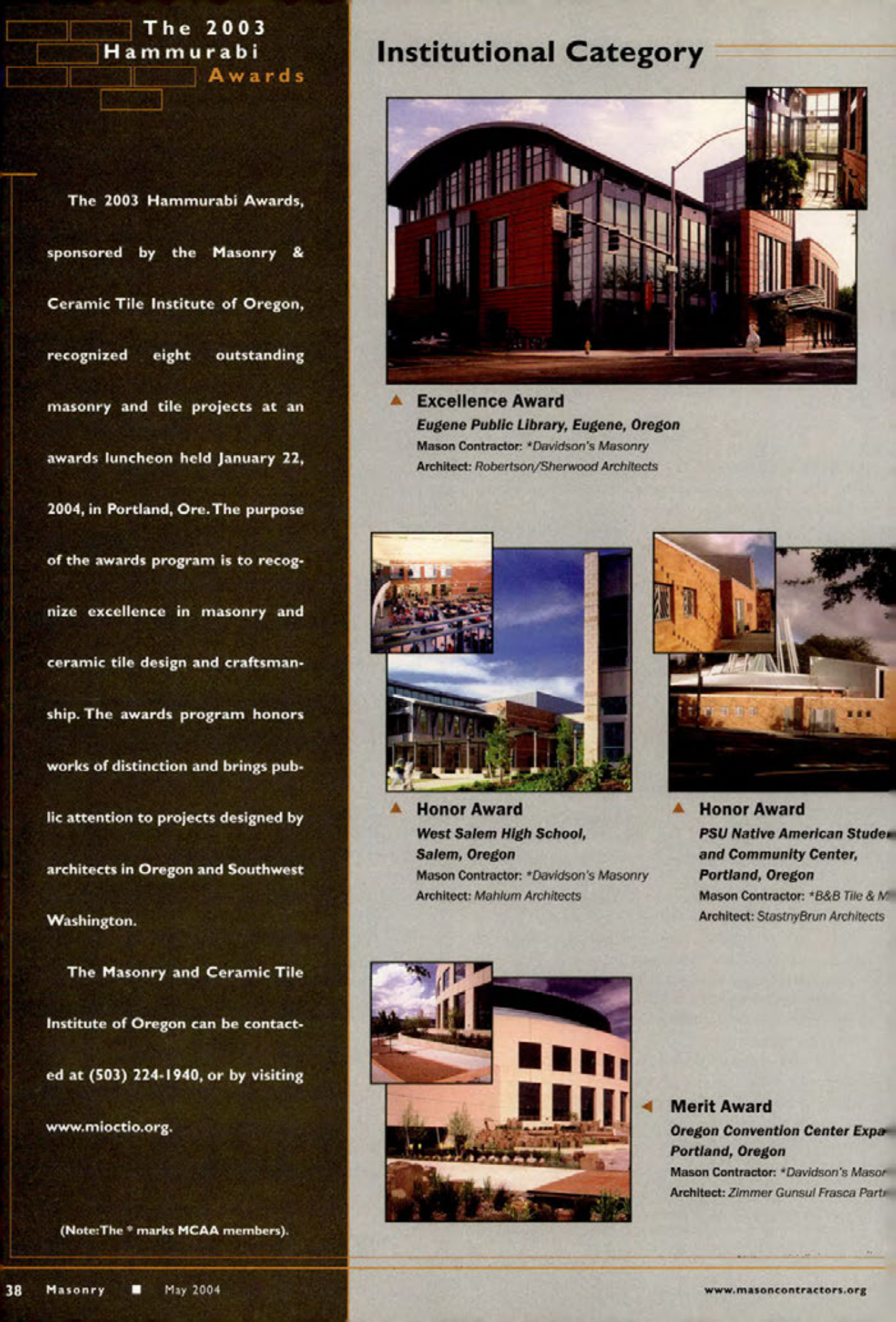 Masonry Magazine May 2004 Page. 40