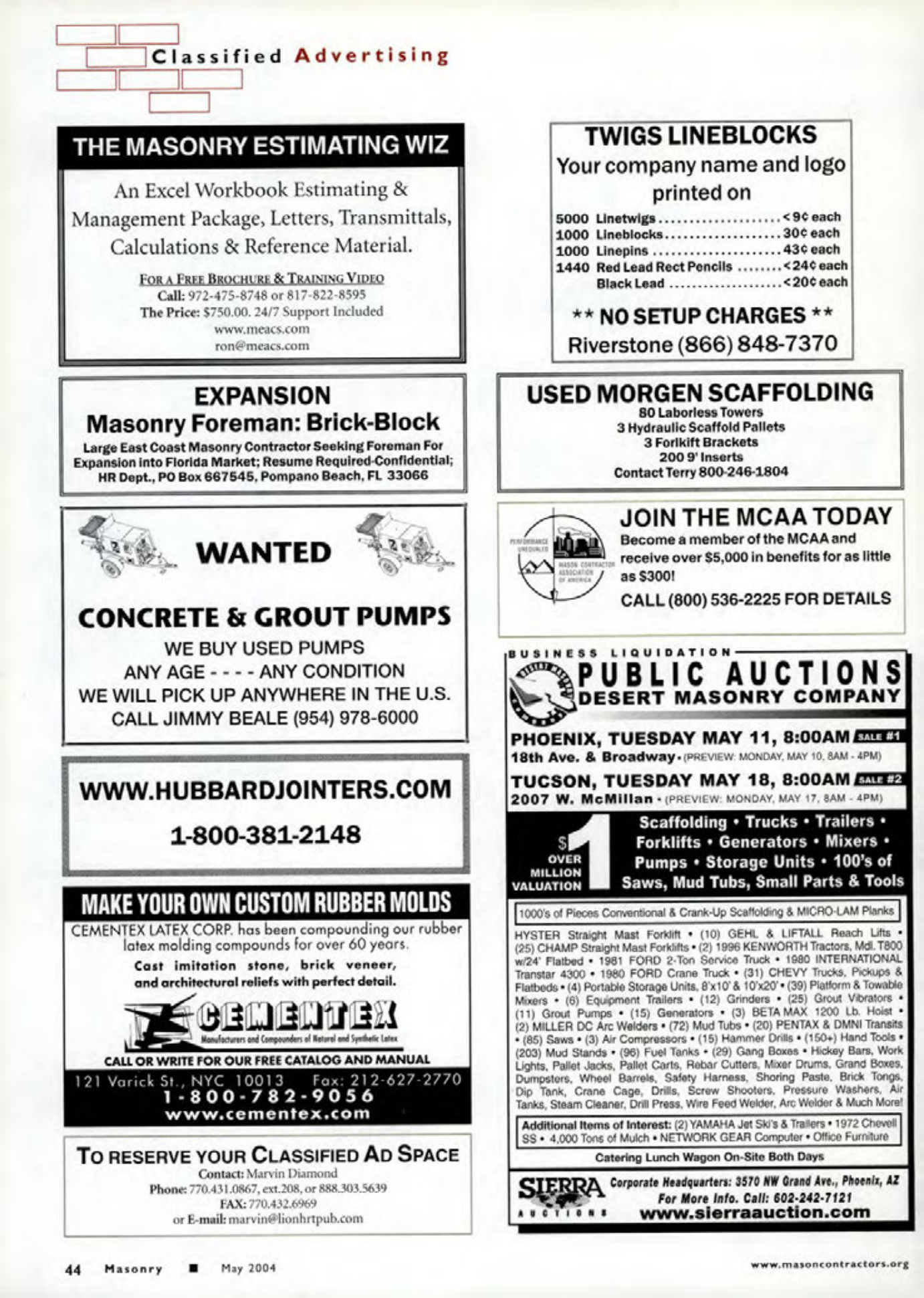Masonry Magazine May 2004 Page. 46