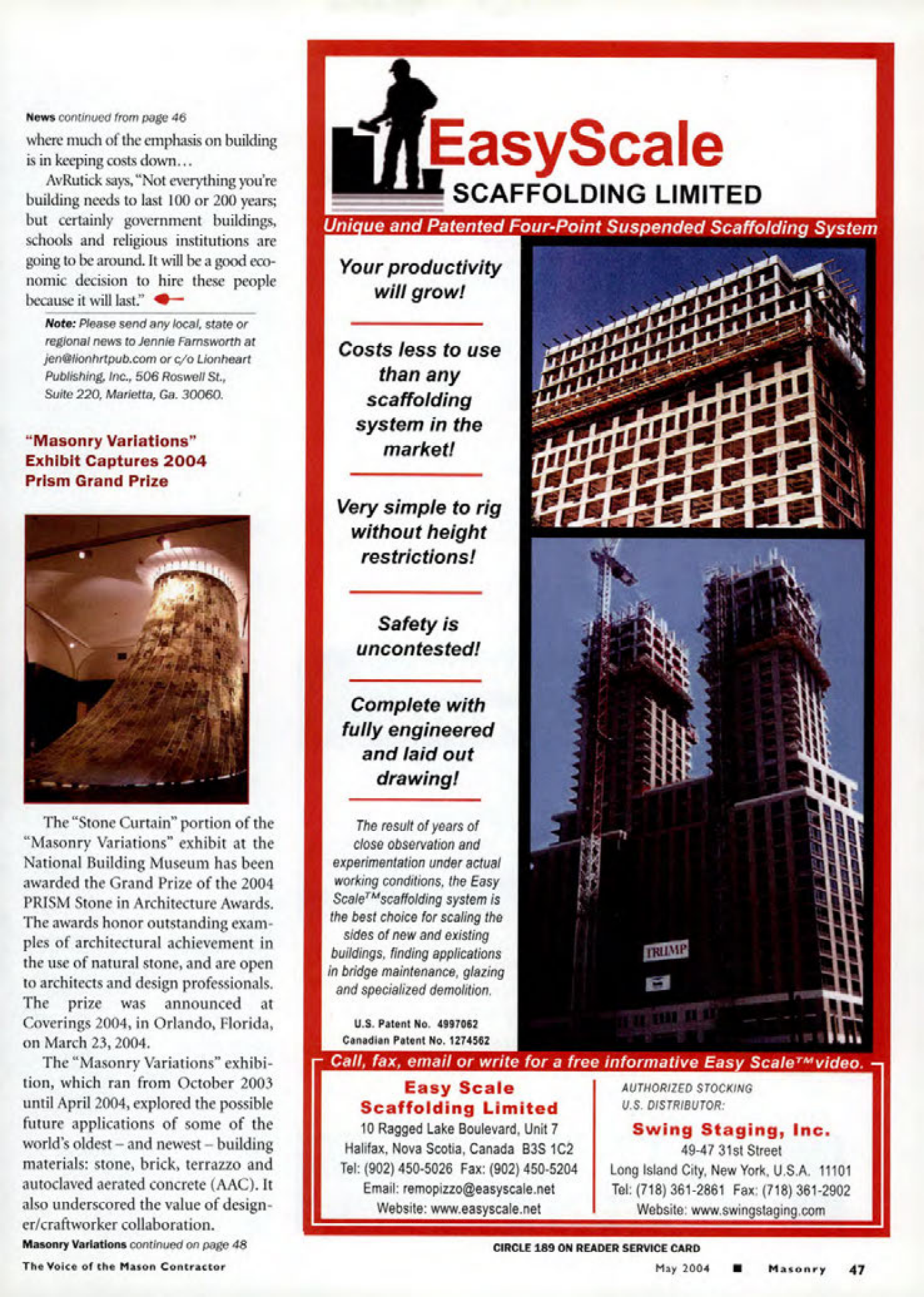 Masonry Magazine May 2004 Page. 49