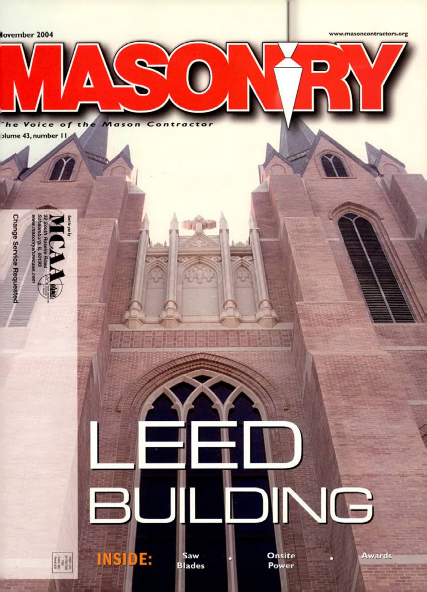 Masonry Magazine November 2004 Page. 1