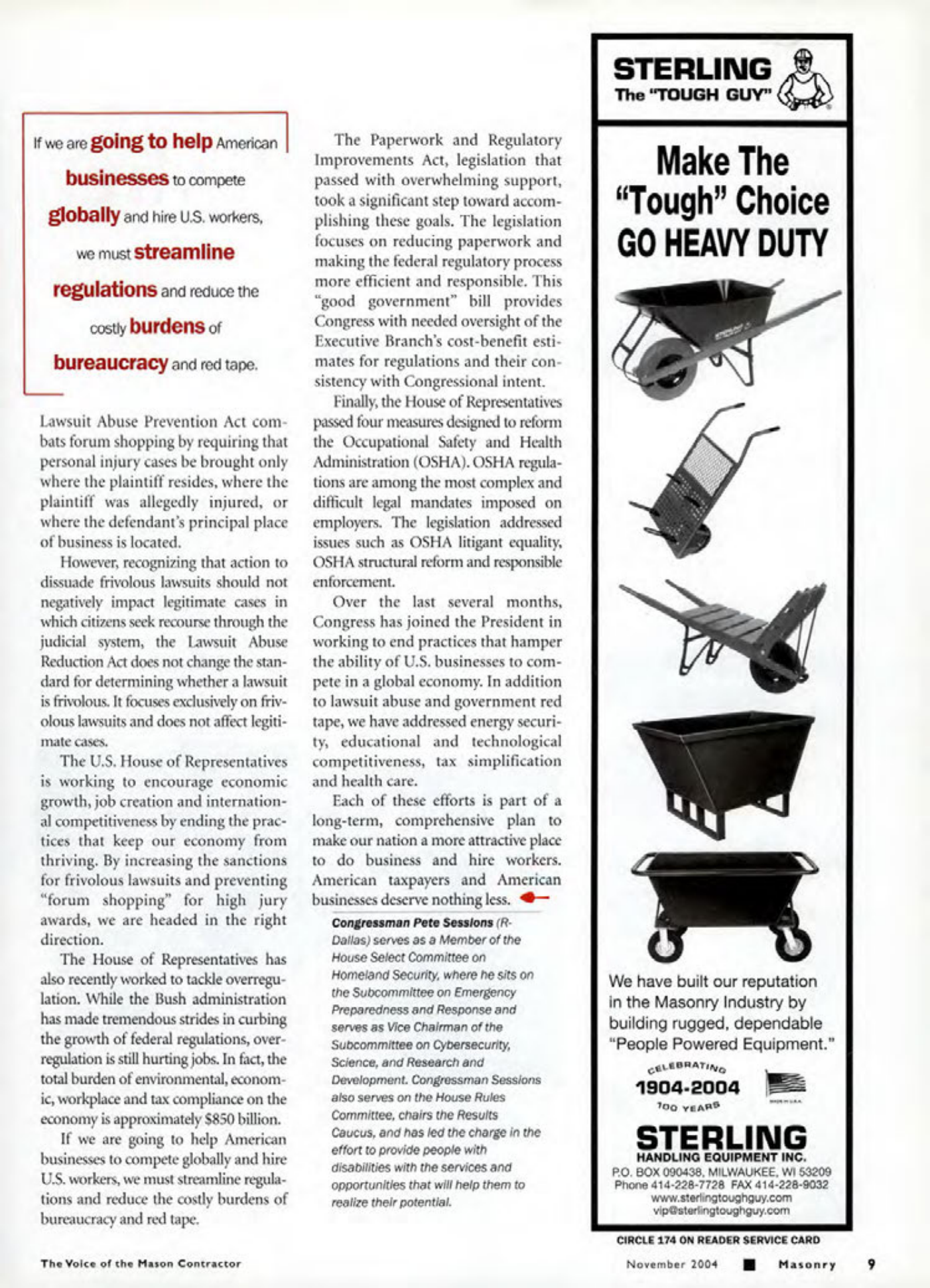 Masonry Magazine November 2004 Page. 11