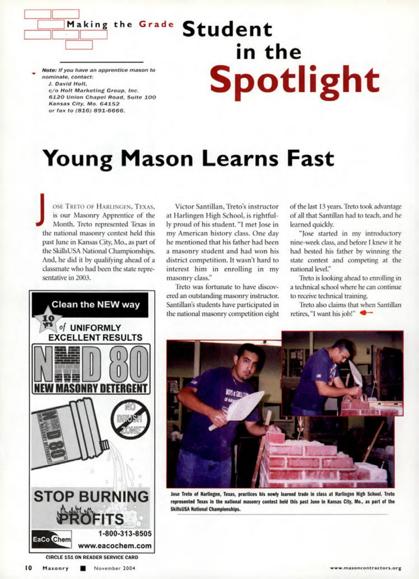 Masonry Magazine November 2004 Page. 12
