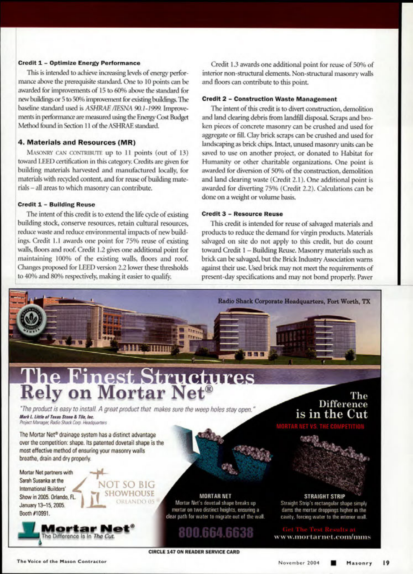 Masonry Magazine November 2004 Page. 21