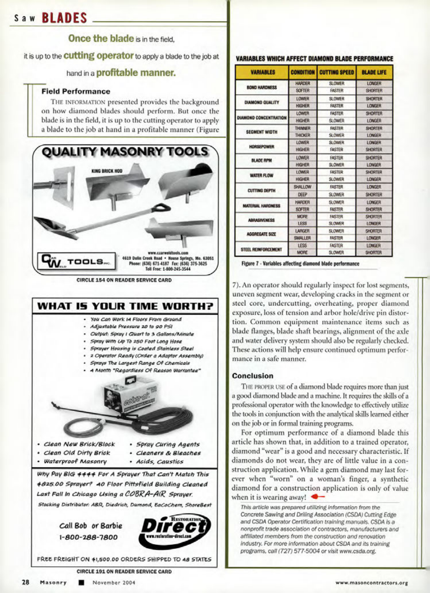 Masonry Magazine November 2004 Page. 30