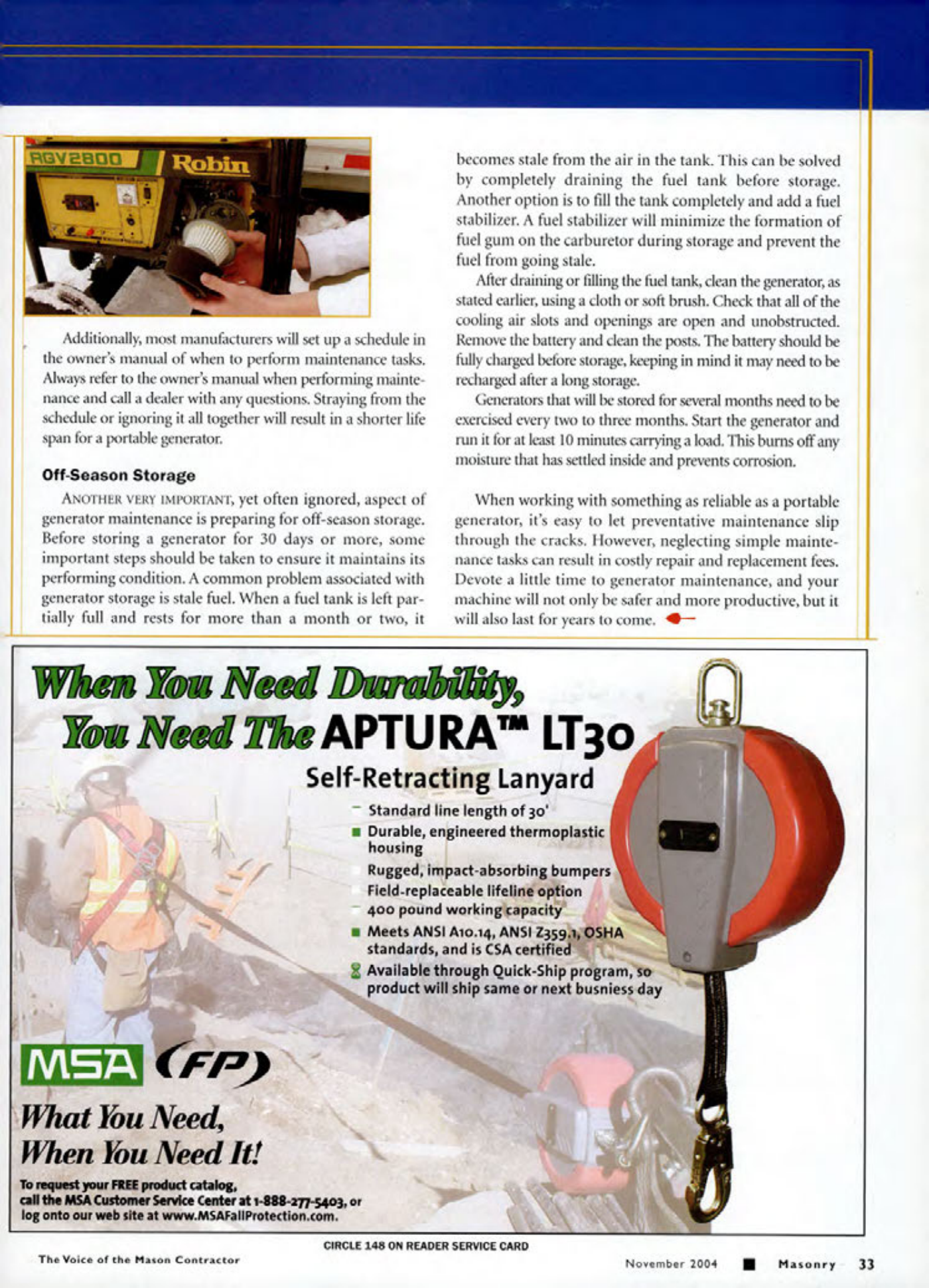 Masonry Magazine November 2004 Page. 35