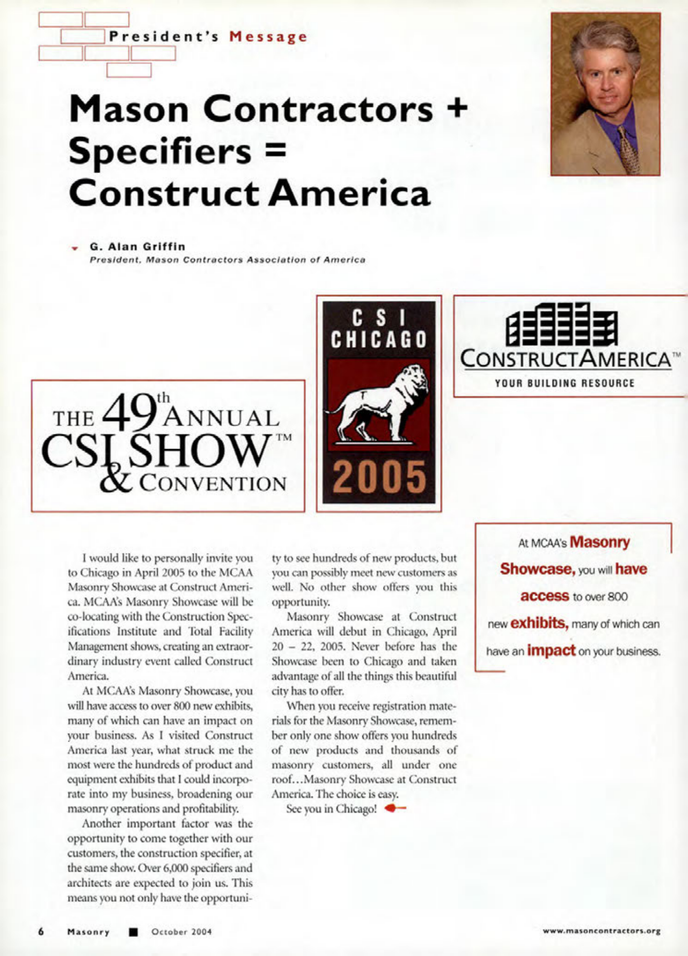 Masonry Magazine October 2004 Page. 8