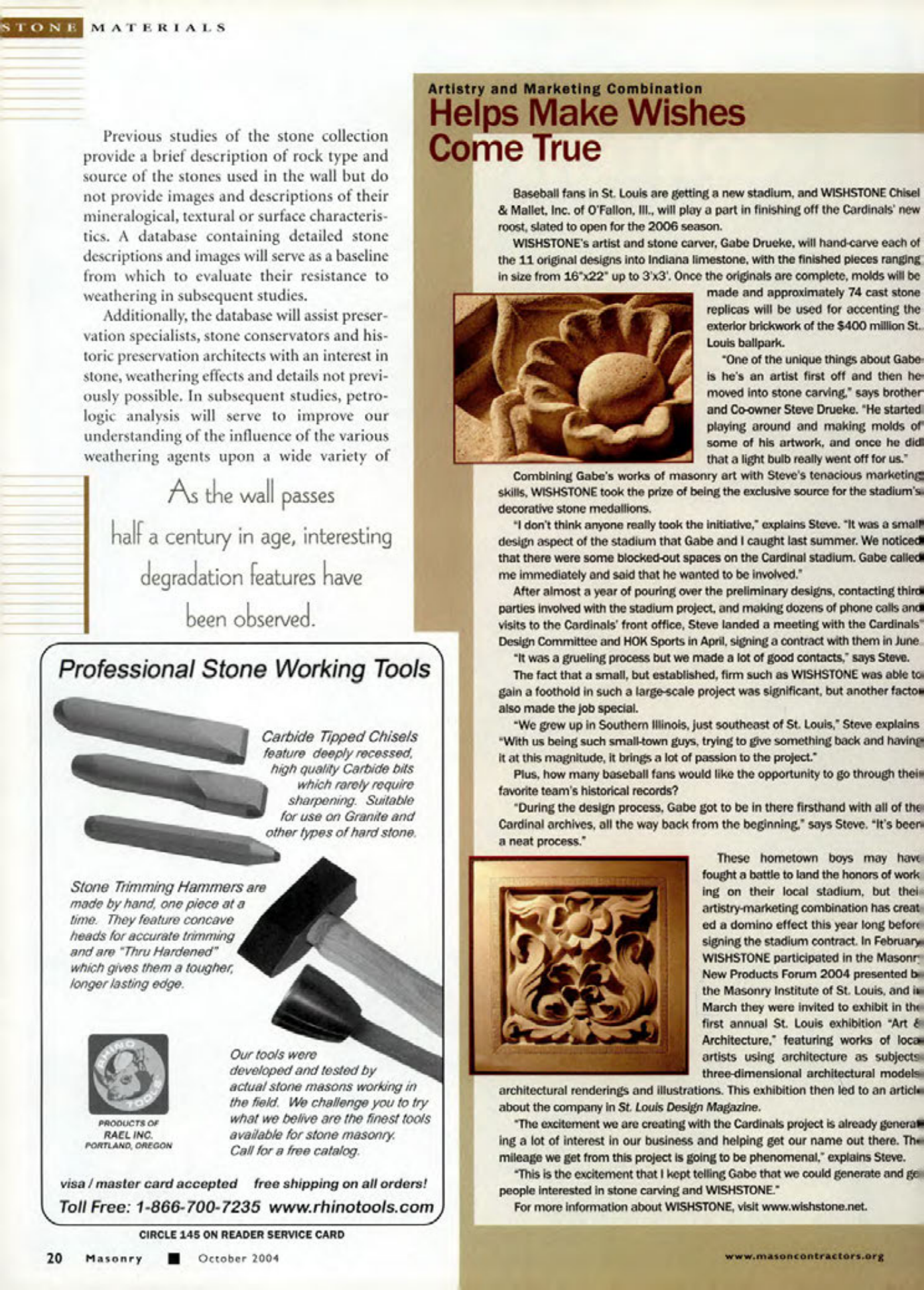 Masonry Magazine October 2004 Page. 22