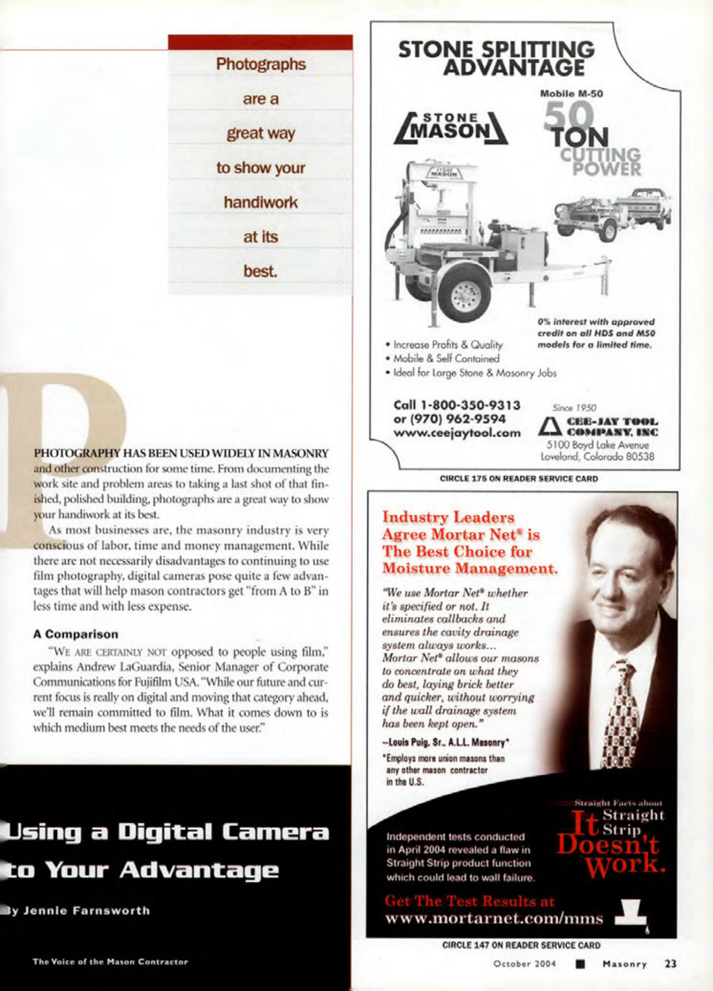 Masonry Magazine October 2004 Page. 25