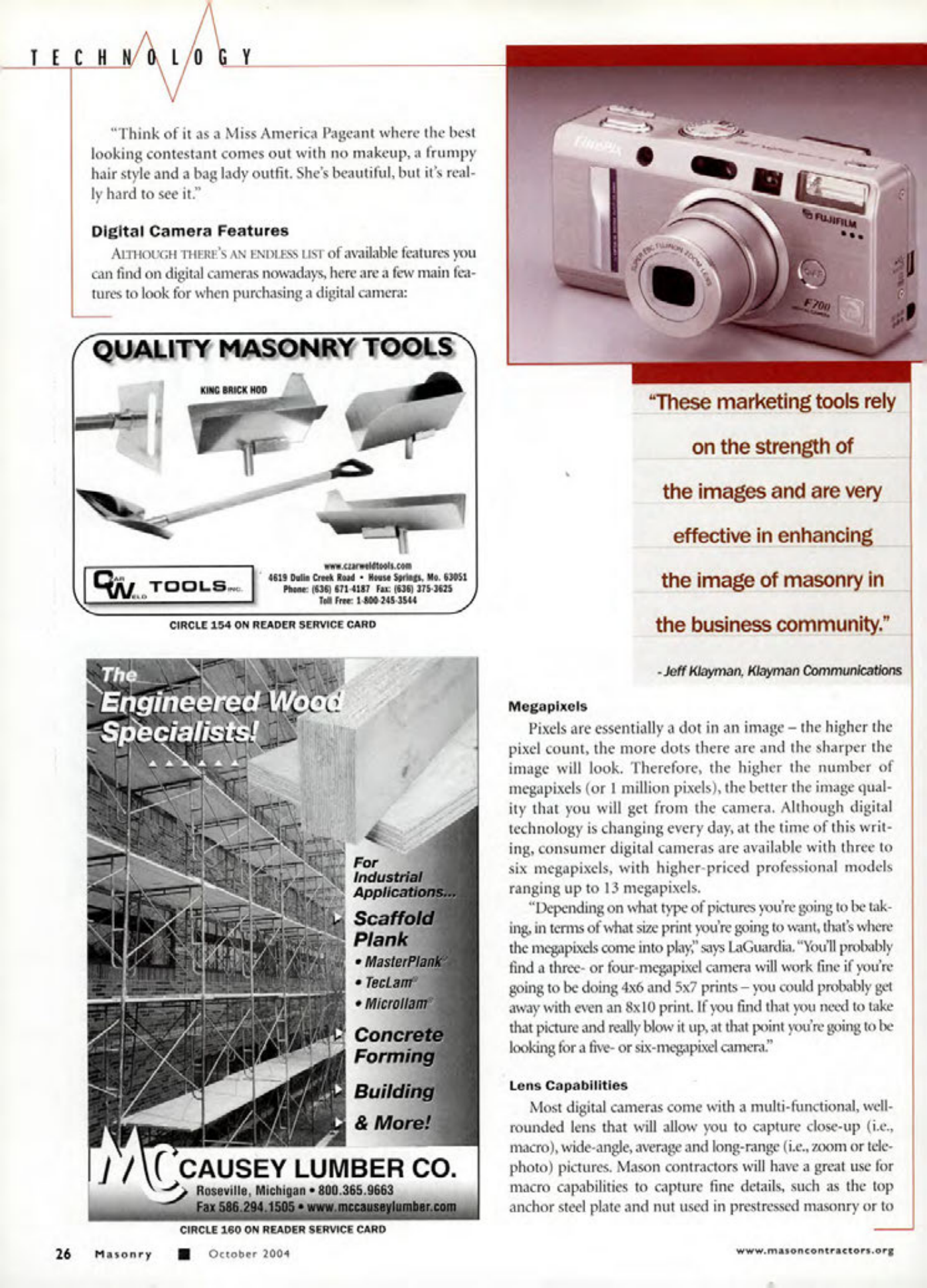 Masonry Magazine October 2004 Page. 28