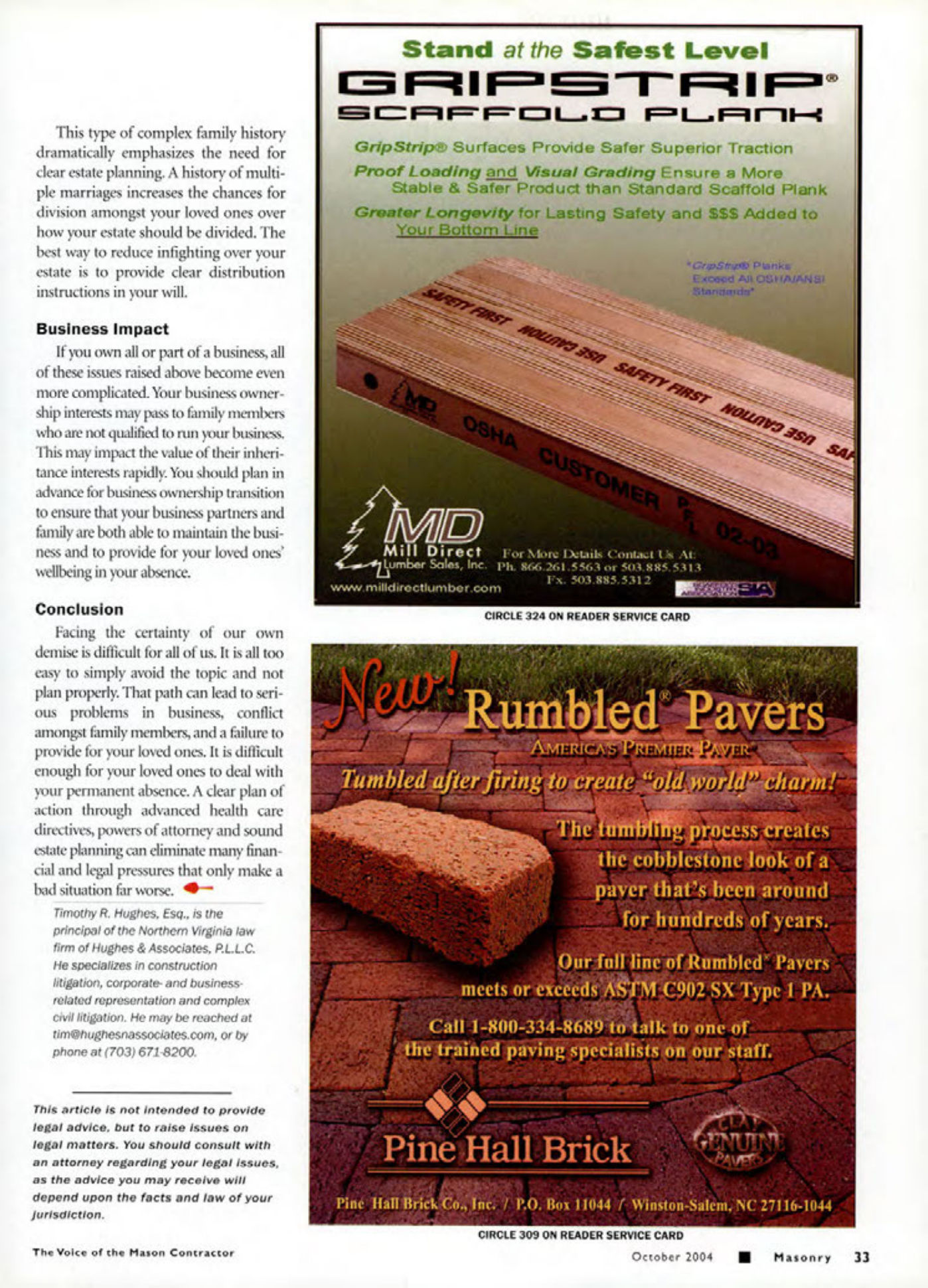 Masonry Magazine October 2004 Page. 35