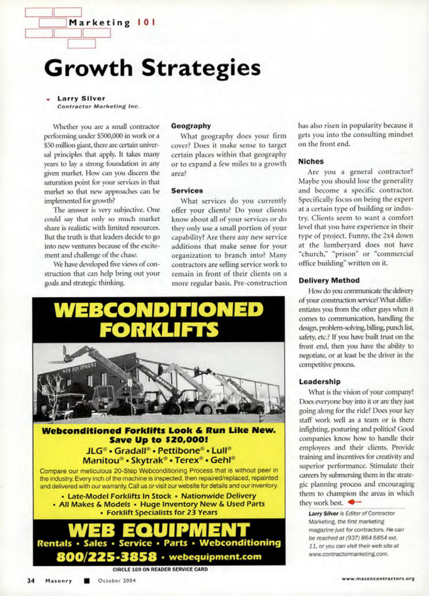 Masonry Magazine October 2004 Page. 36