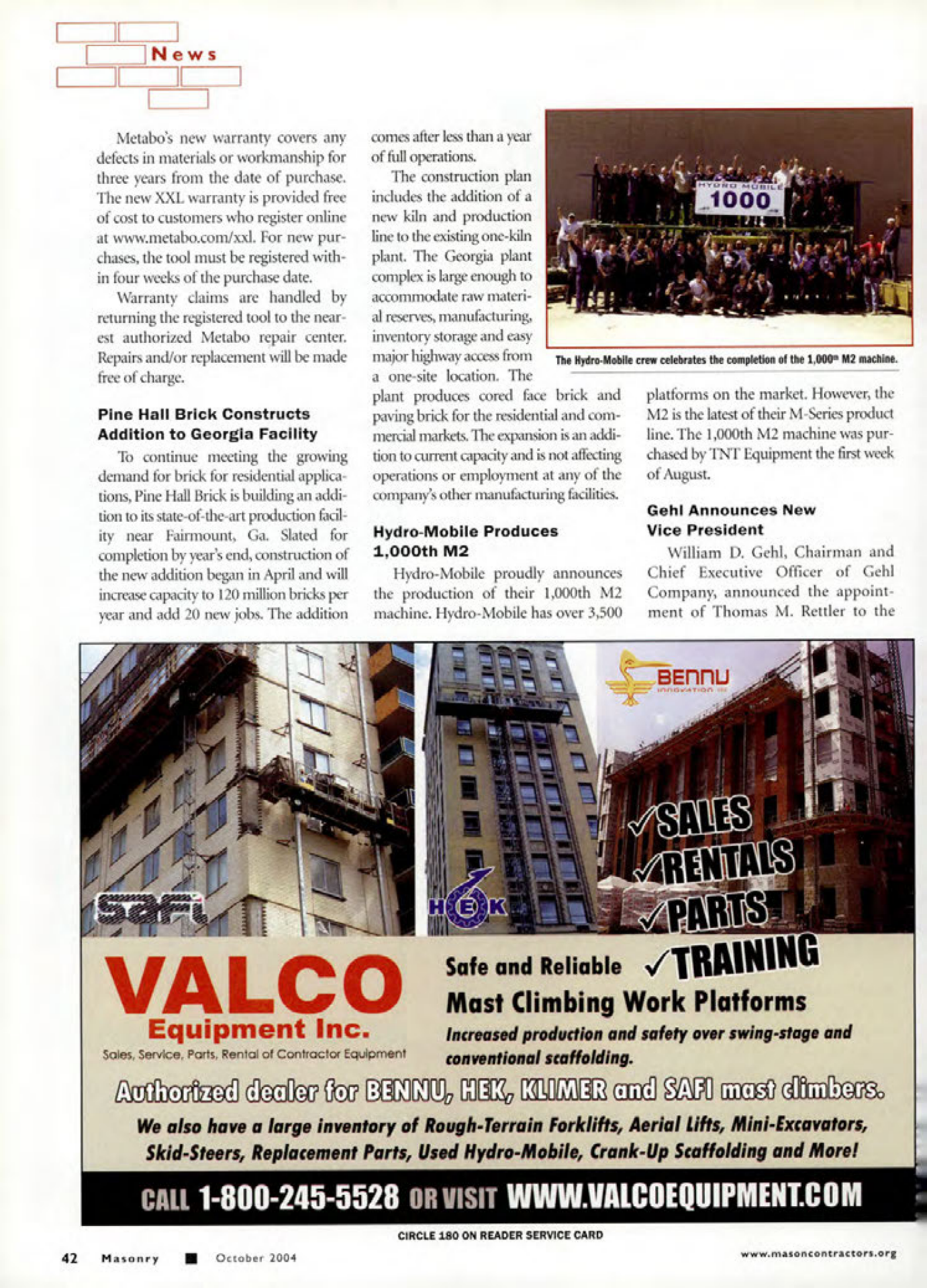 Masonry Magazine October 2004 Page. 44