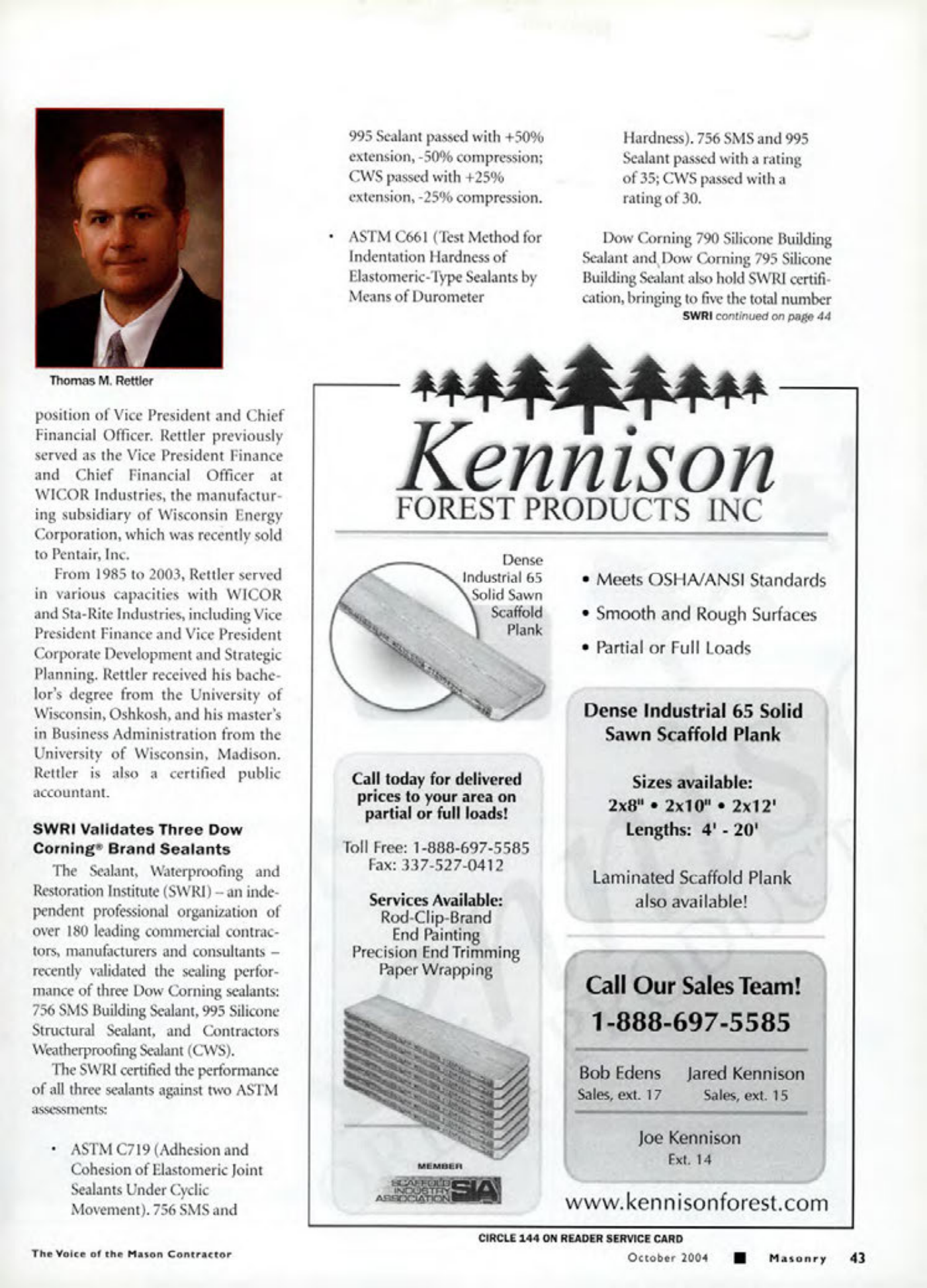 Masonry Magazine October 2004 Page. 45