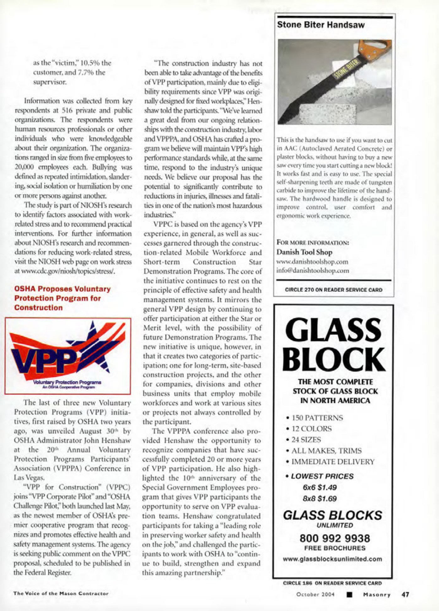 Masonry Magazine October 2004 Page. 49