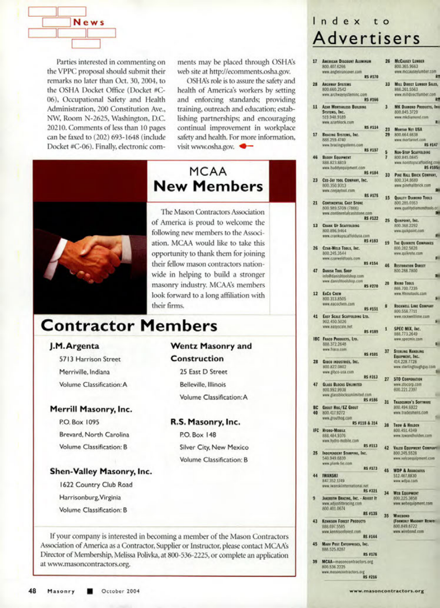 Masonry Magazine October 2004 Page. 50
