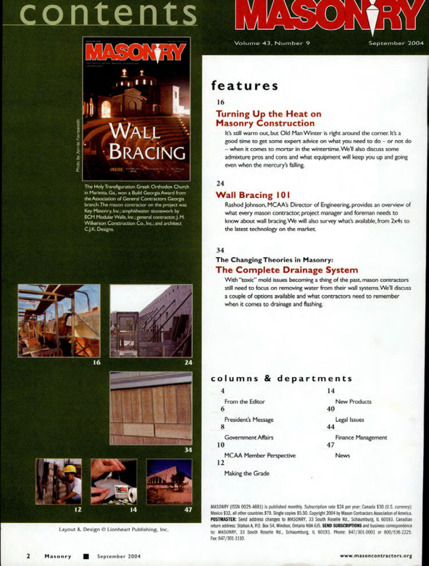 Masonry Magazine September 2004 Page. 4